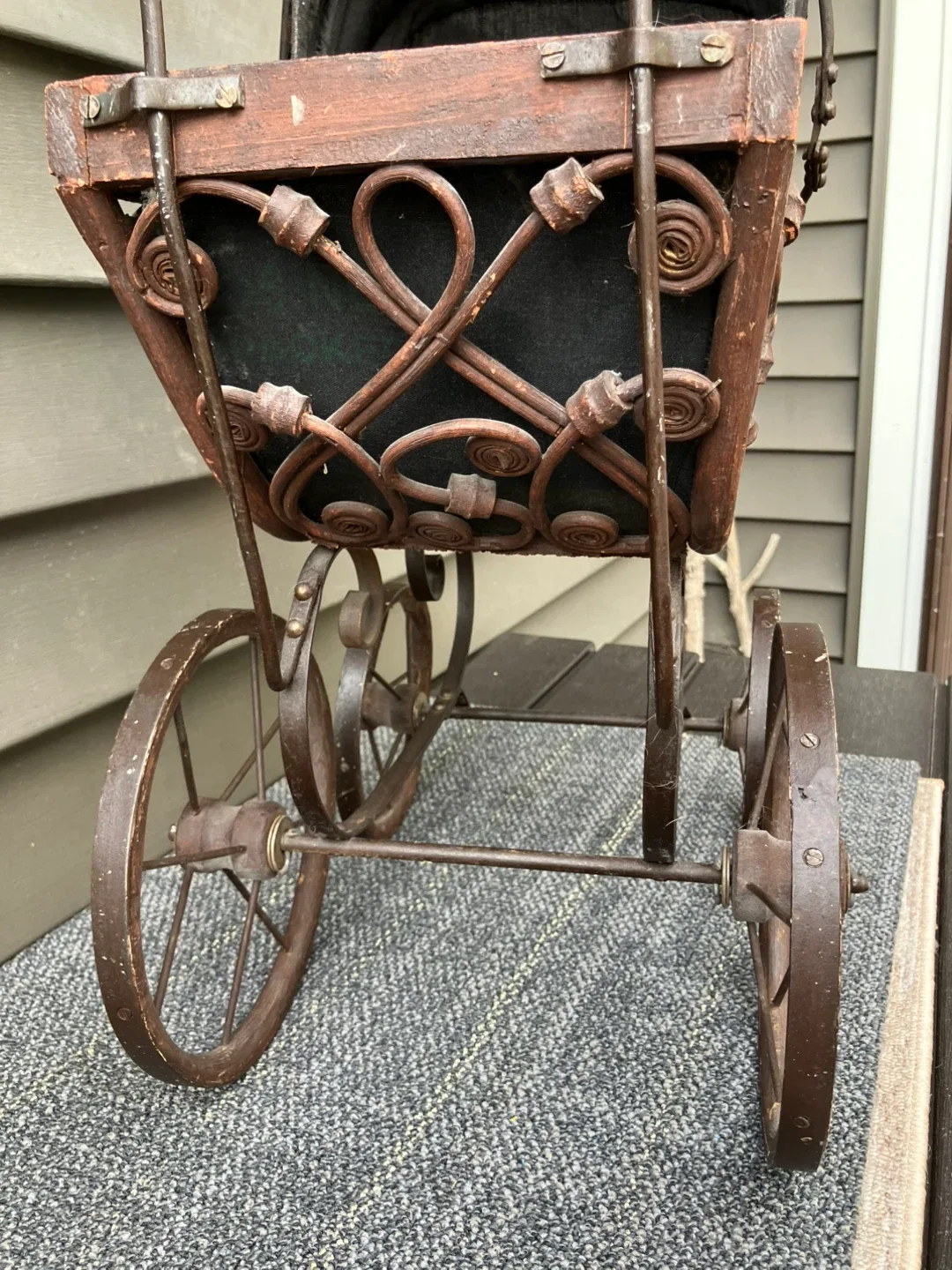 Antique Baby Doll Stroller - Brown/Black image indicator(8)