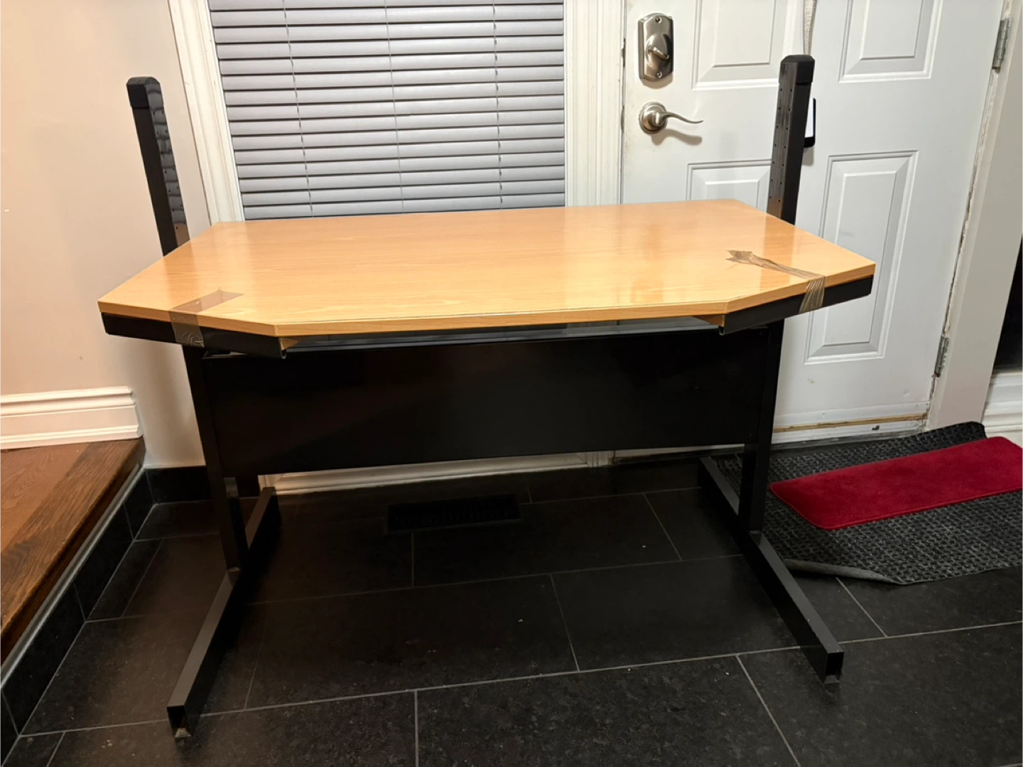FREE — Computer Desk - Wood top, Black Frame