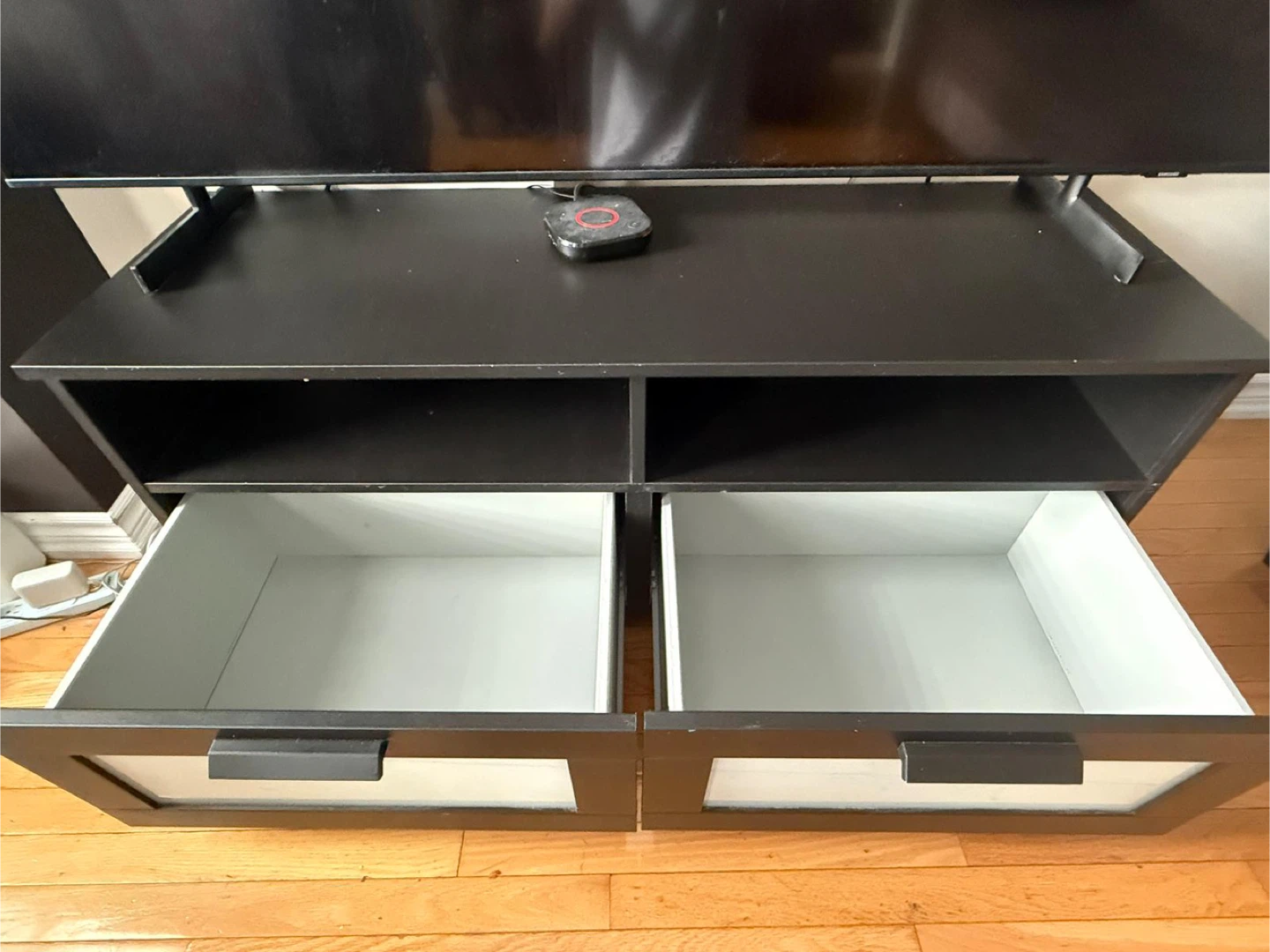Black TV Stand with Drawers - photo 2