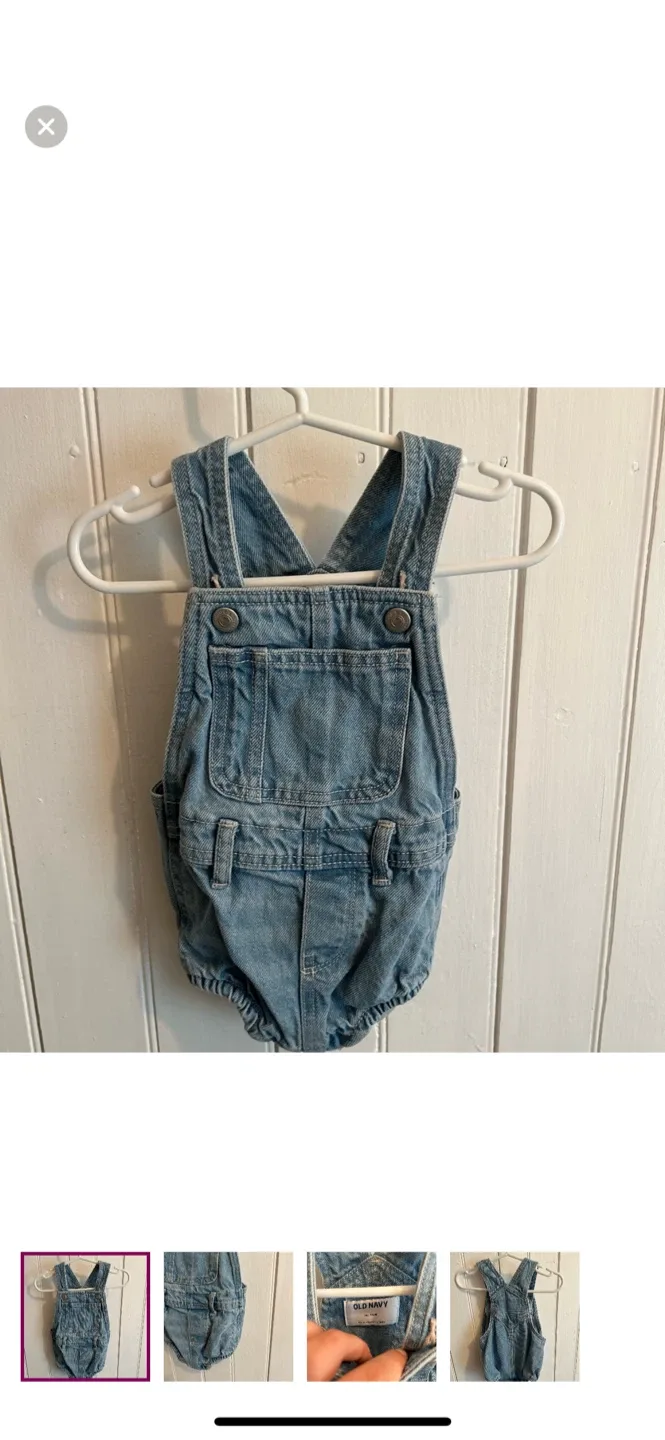 Old Navy Denim Bubble Romper 18-24M