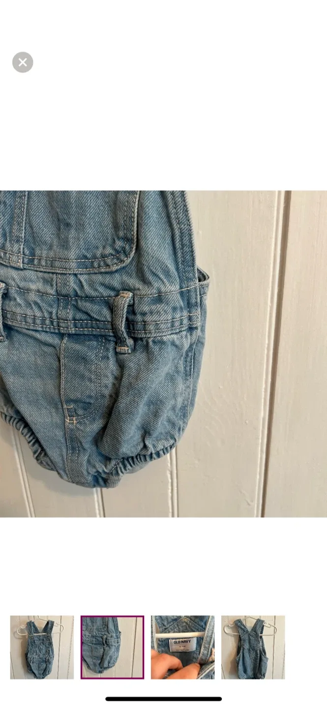 Old Navy Denim Bubble Romper 18-24M image indicator(2)