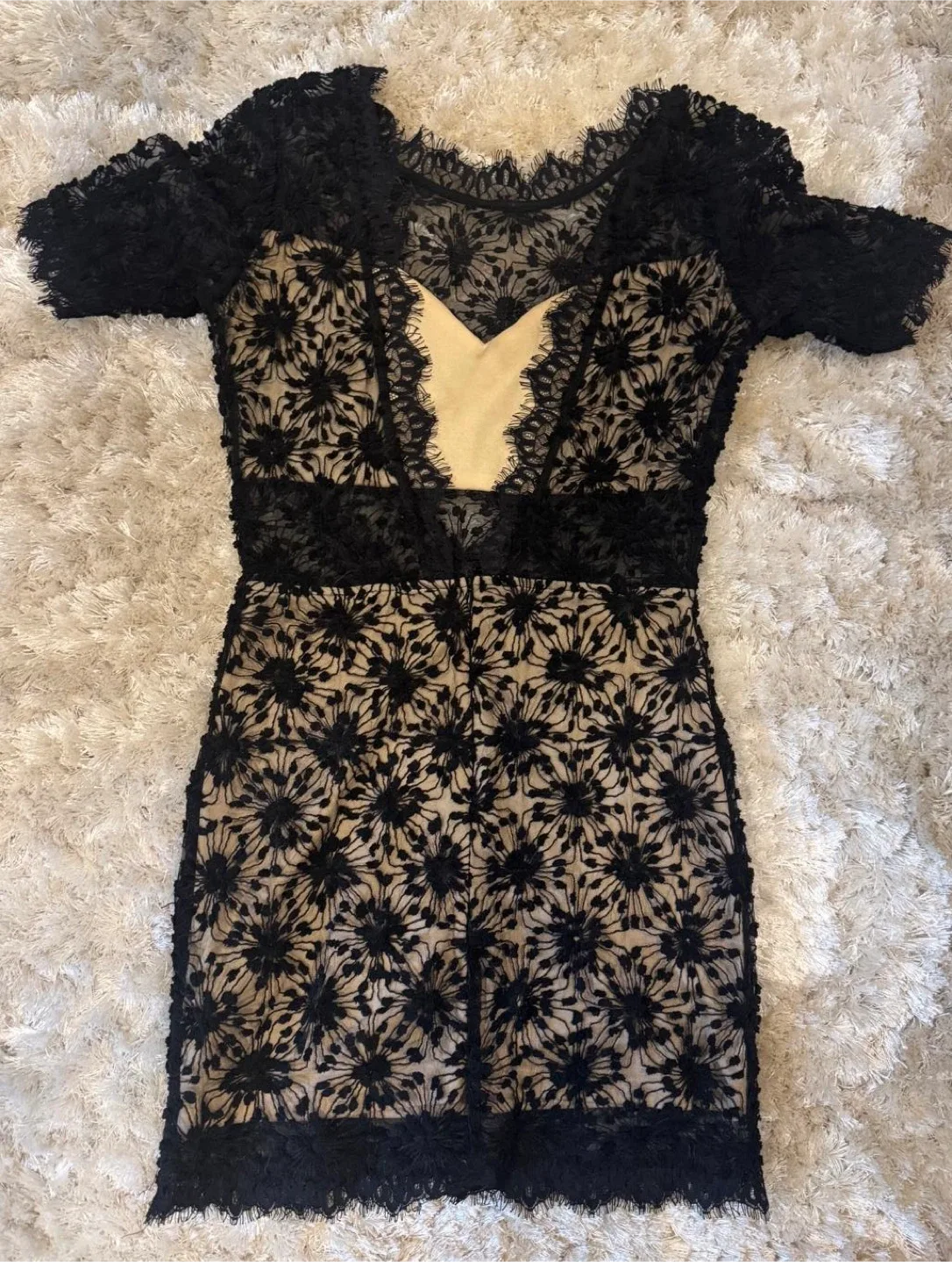 Black Lace Mini Dress image indicator(3)