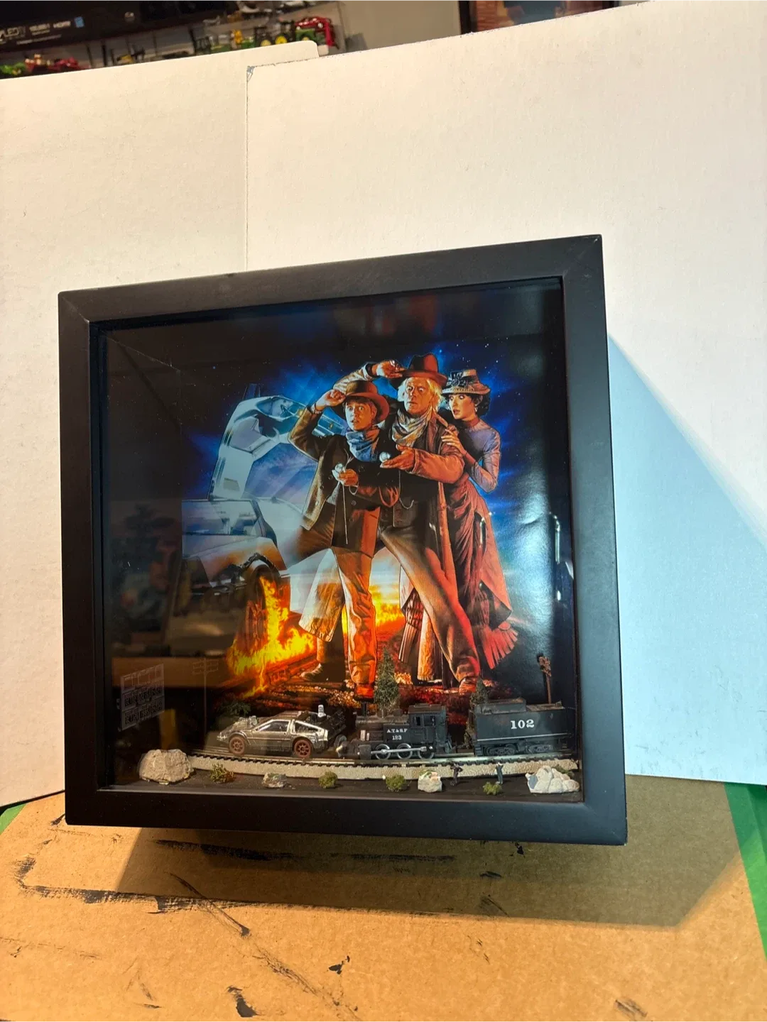 Back to the Future Shadow Box Art