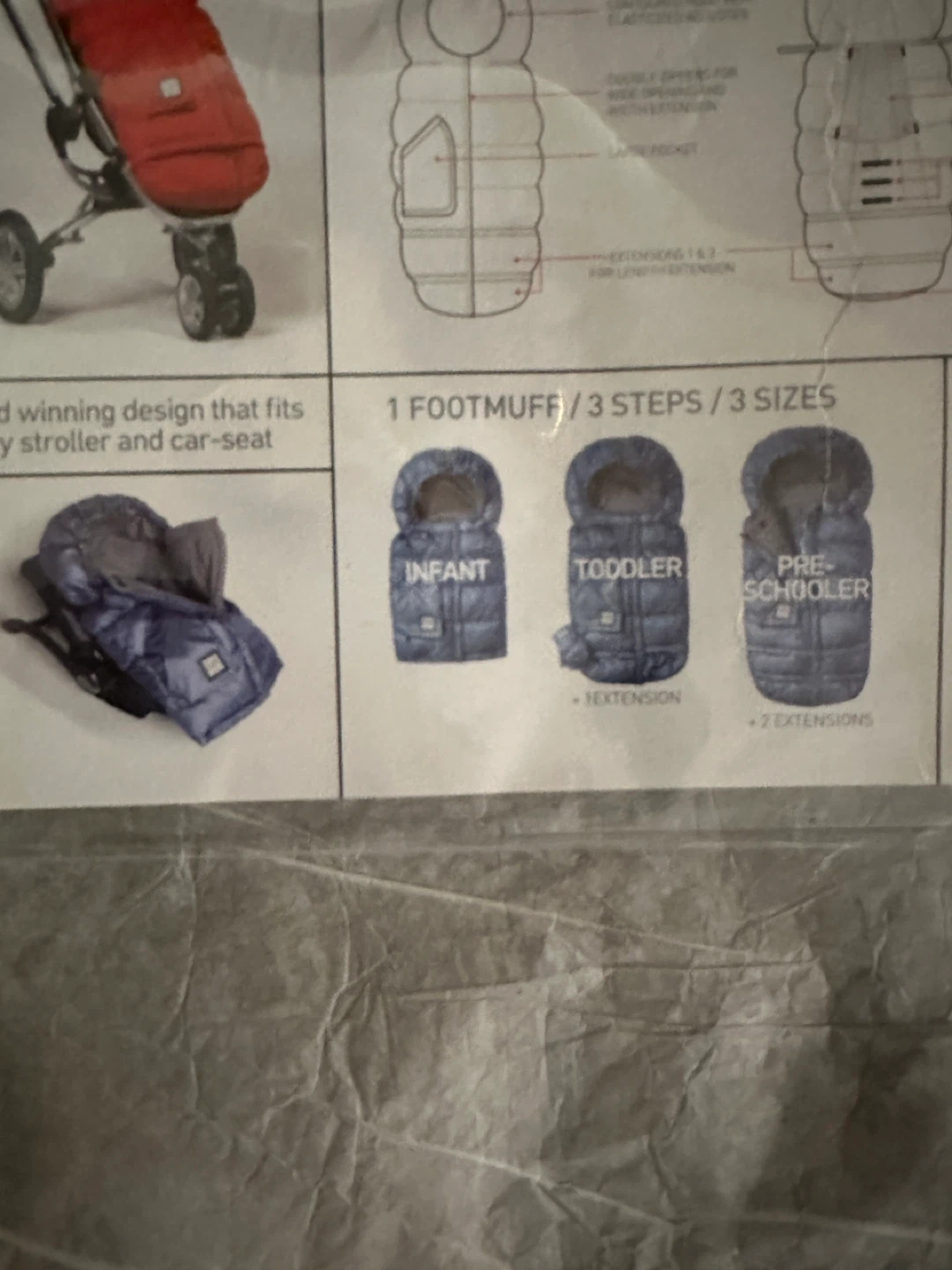 7 A.M. Enfant Blanket 212 Evolution Footmuff - New - photo 3