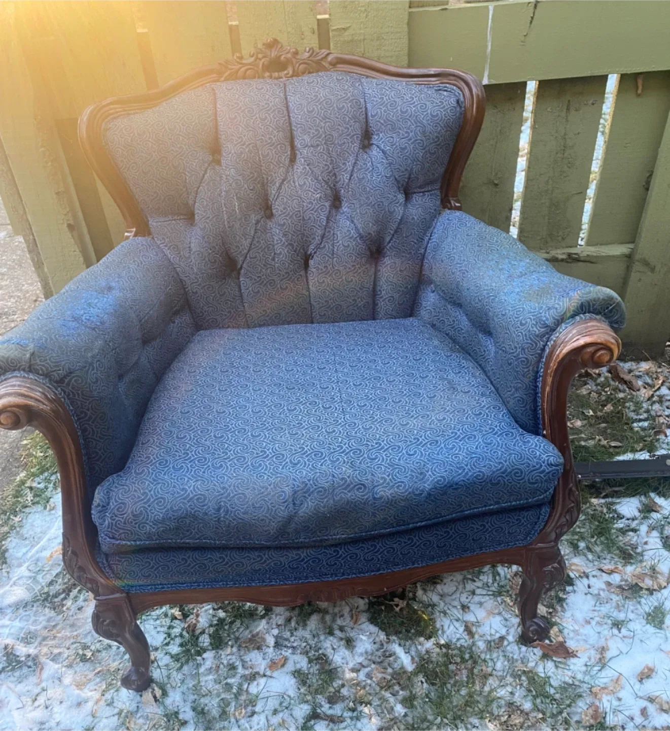 Vintage Floral Sofa & Armchair Set French Provincial image indicator(3)