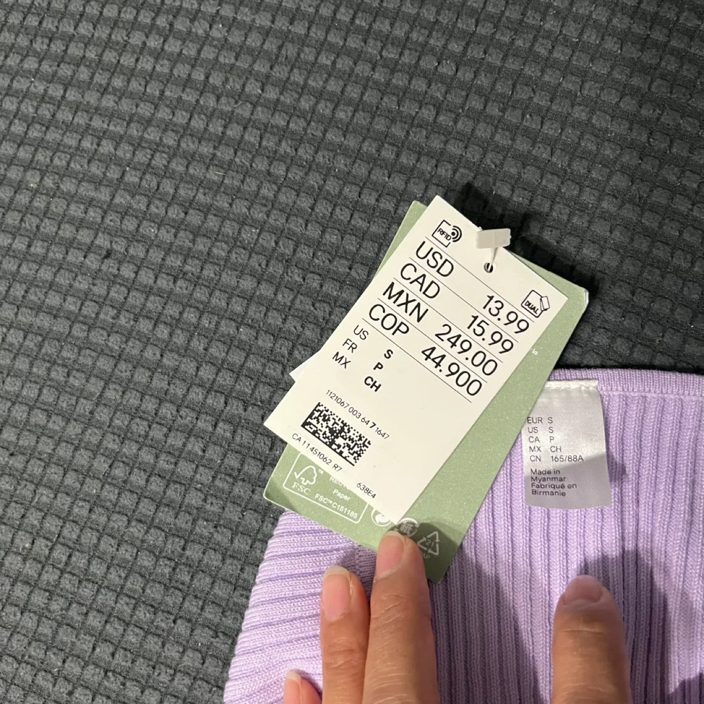 H&M Divided Lavender Tube Top - Size S image indicator(3)