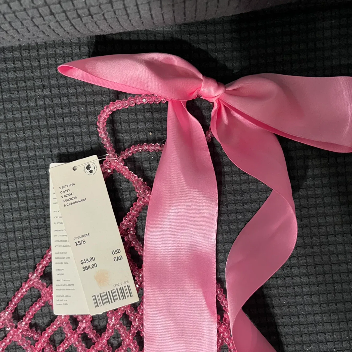 New Pink Beaded Top - Size XS/S image indicator(2)