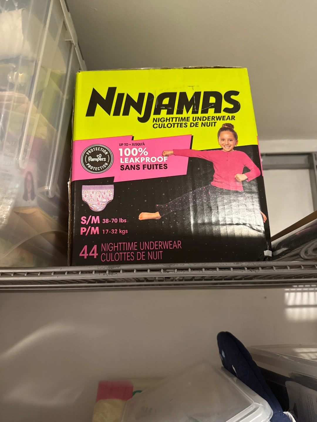 Ninjamas Nighttime Underwear S/M (38-70 lbs) - 44 Count