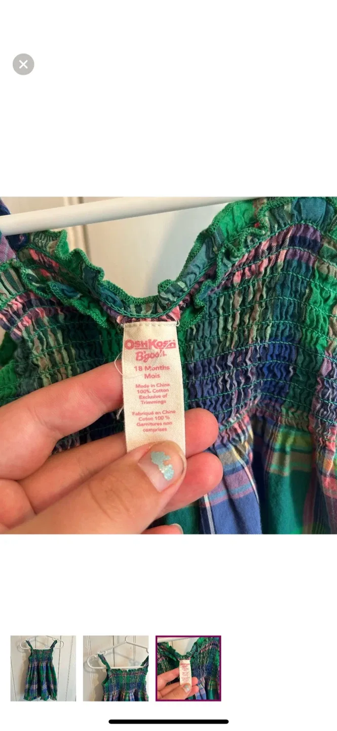 OshKosh B'gosh Plaid Dress - 18 Months image indicator(3)