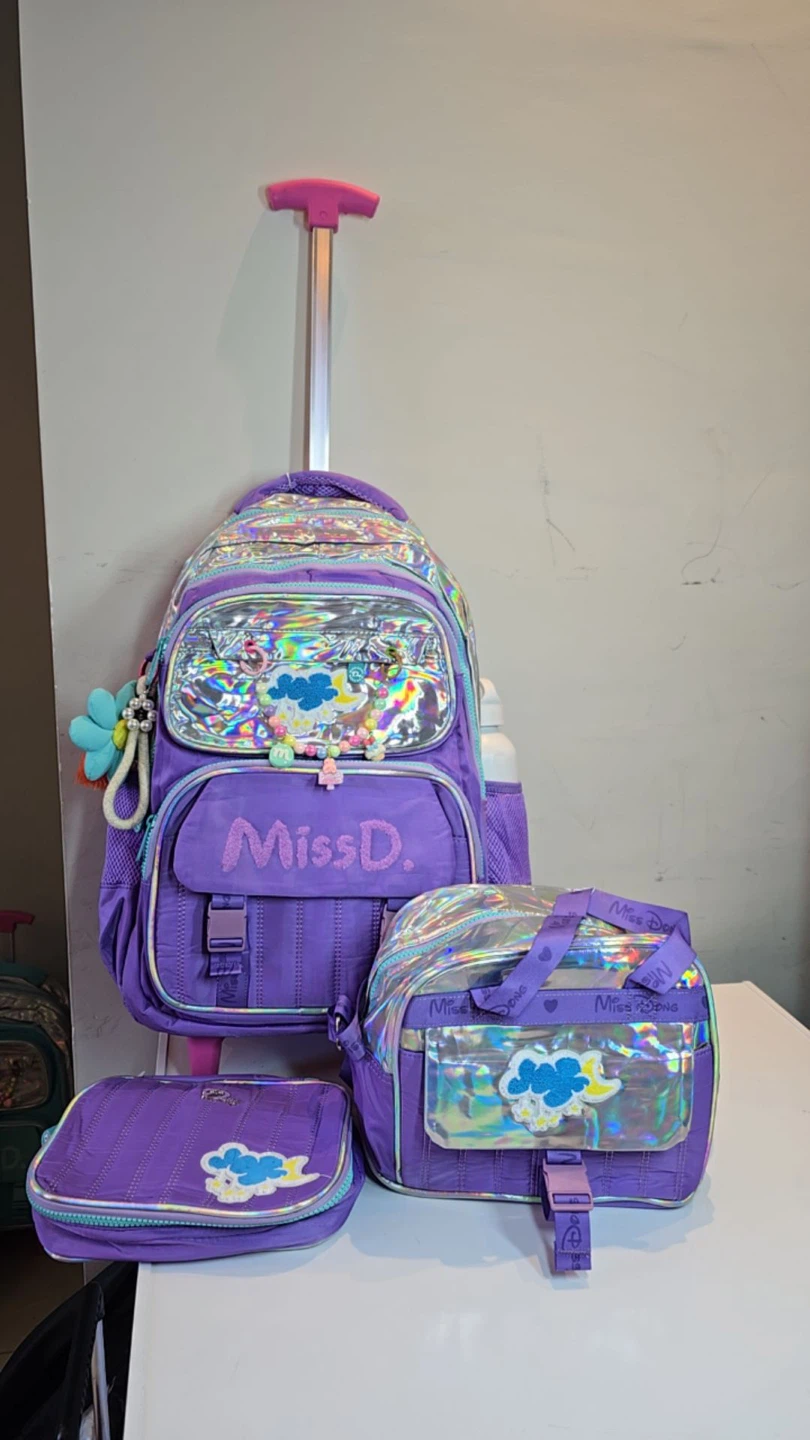 MissD Rolling Backpack Set - Purple - photo 3
