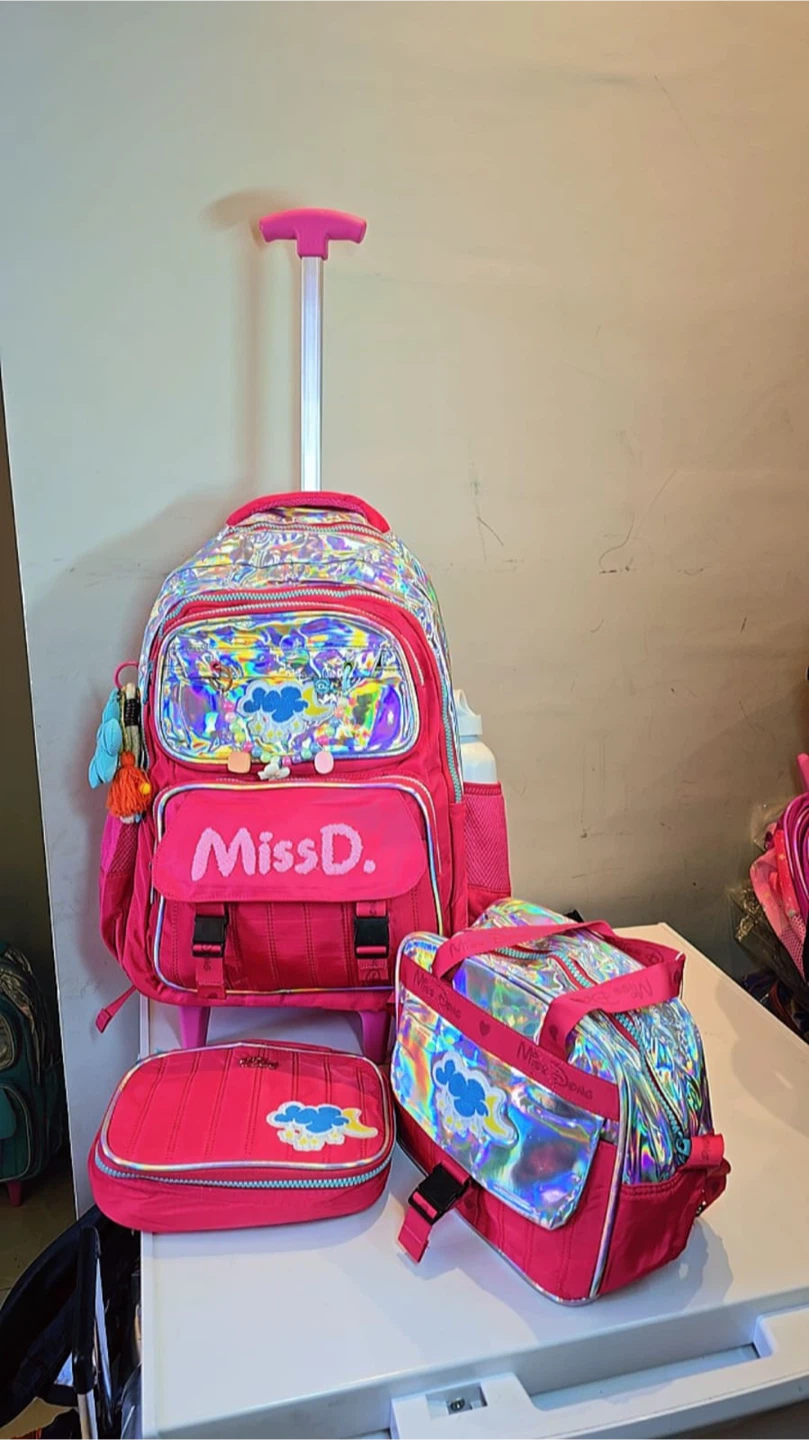 MissD Rolling Backpack Set - Purple