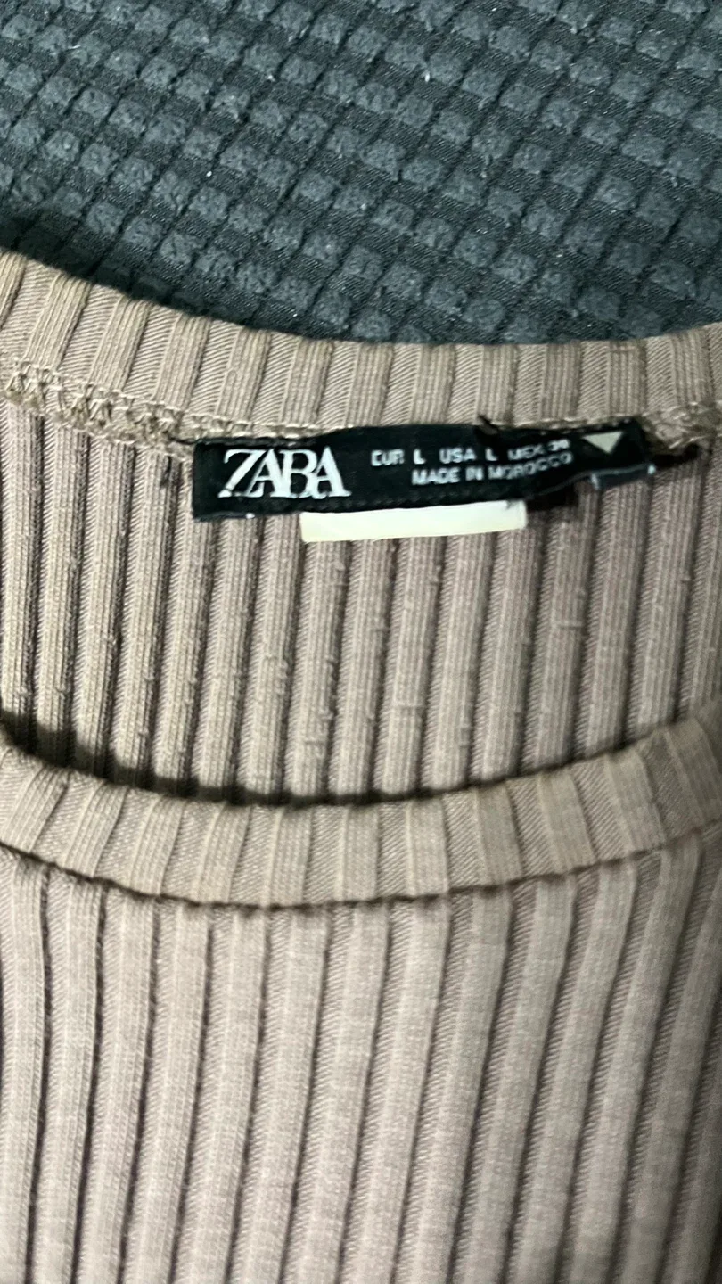 Zara Knit Top with Lace-Up Detail - Size L image indicator(4)