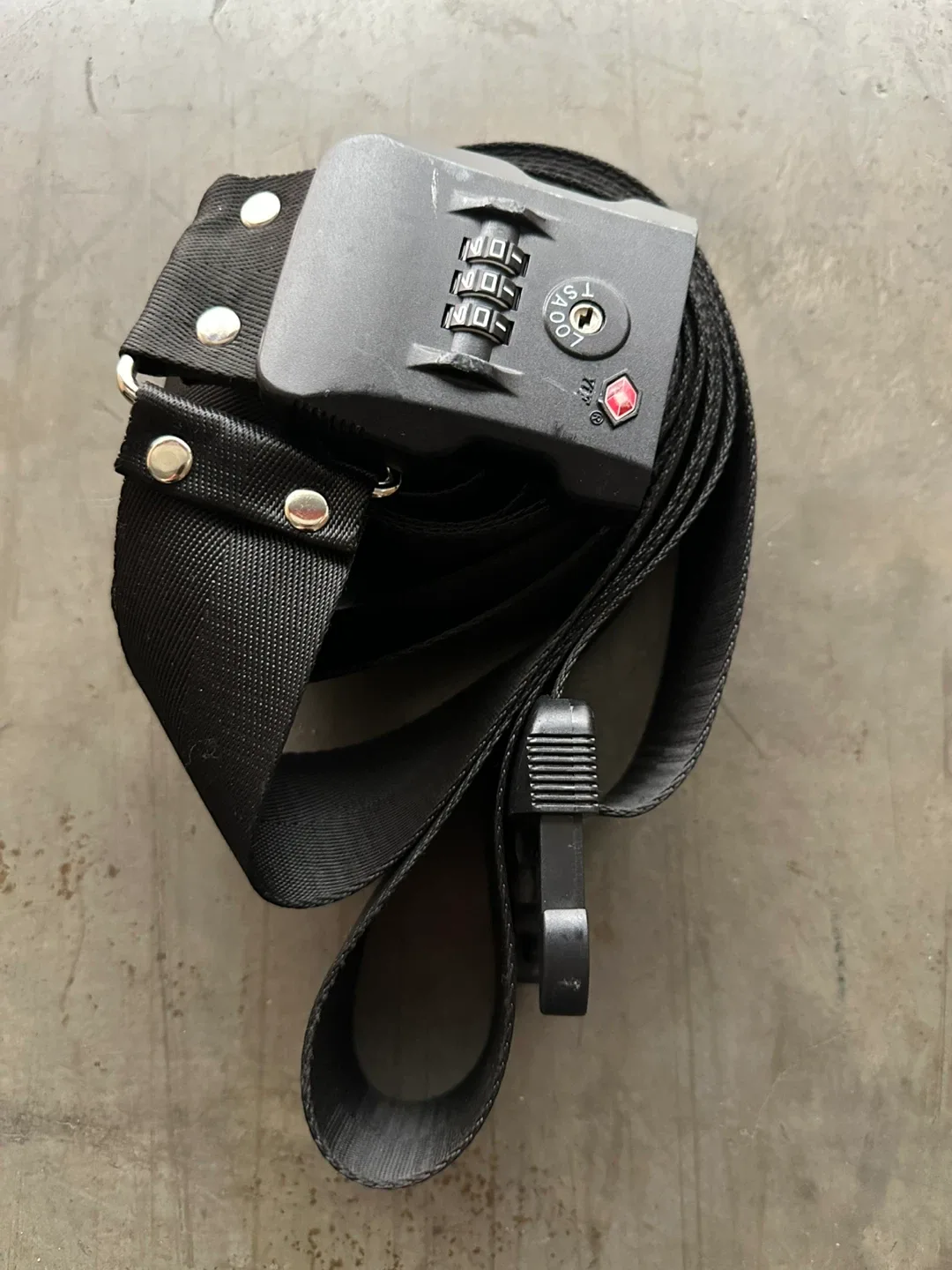 Black TSA Luggage Strap