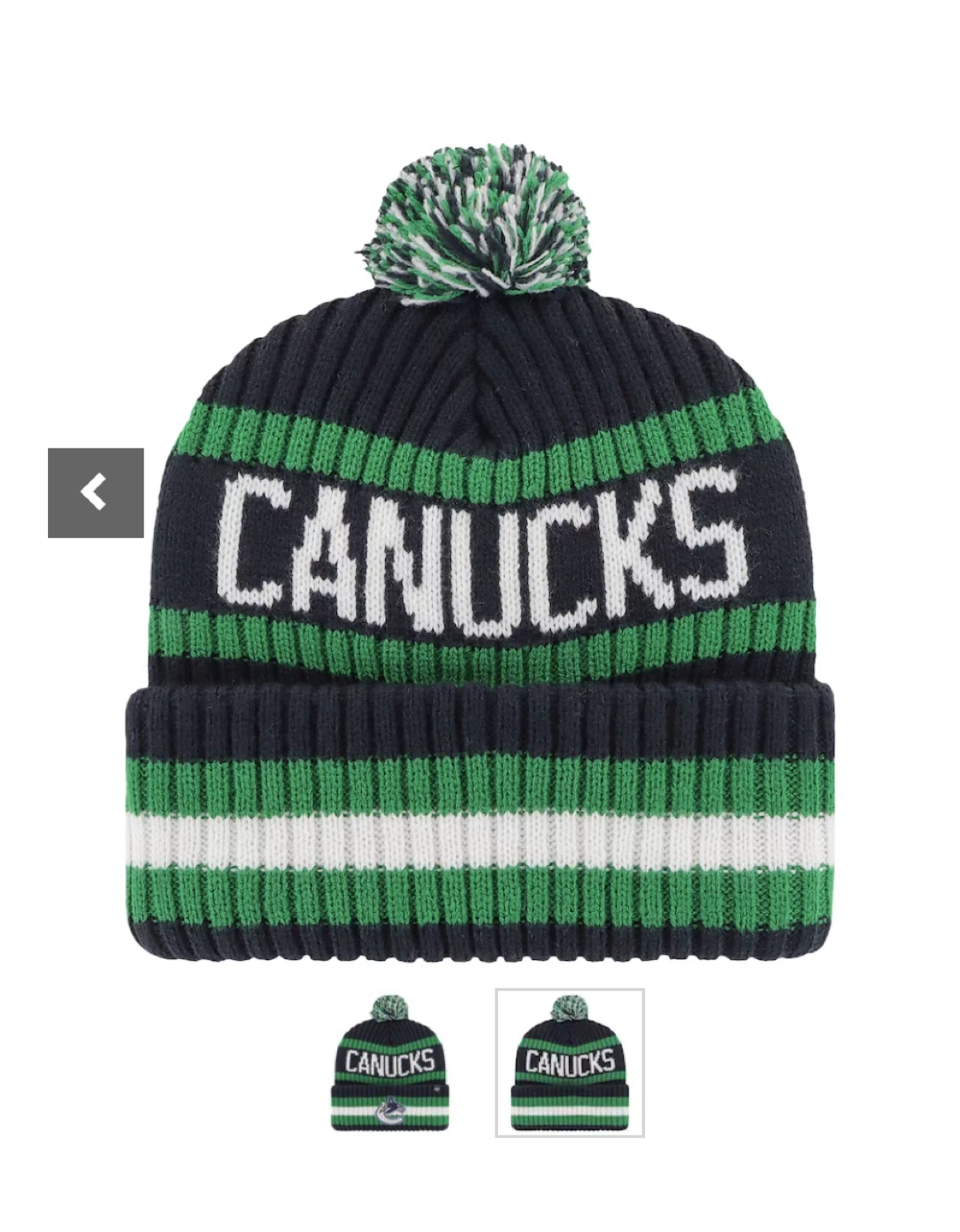 NHL Team Hats: Canucks, Flames, Canadiens, Predators, Capitals