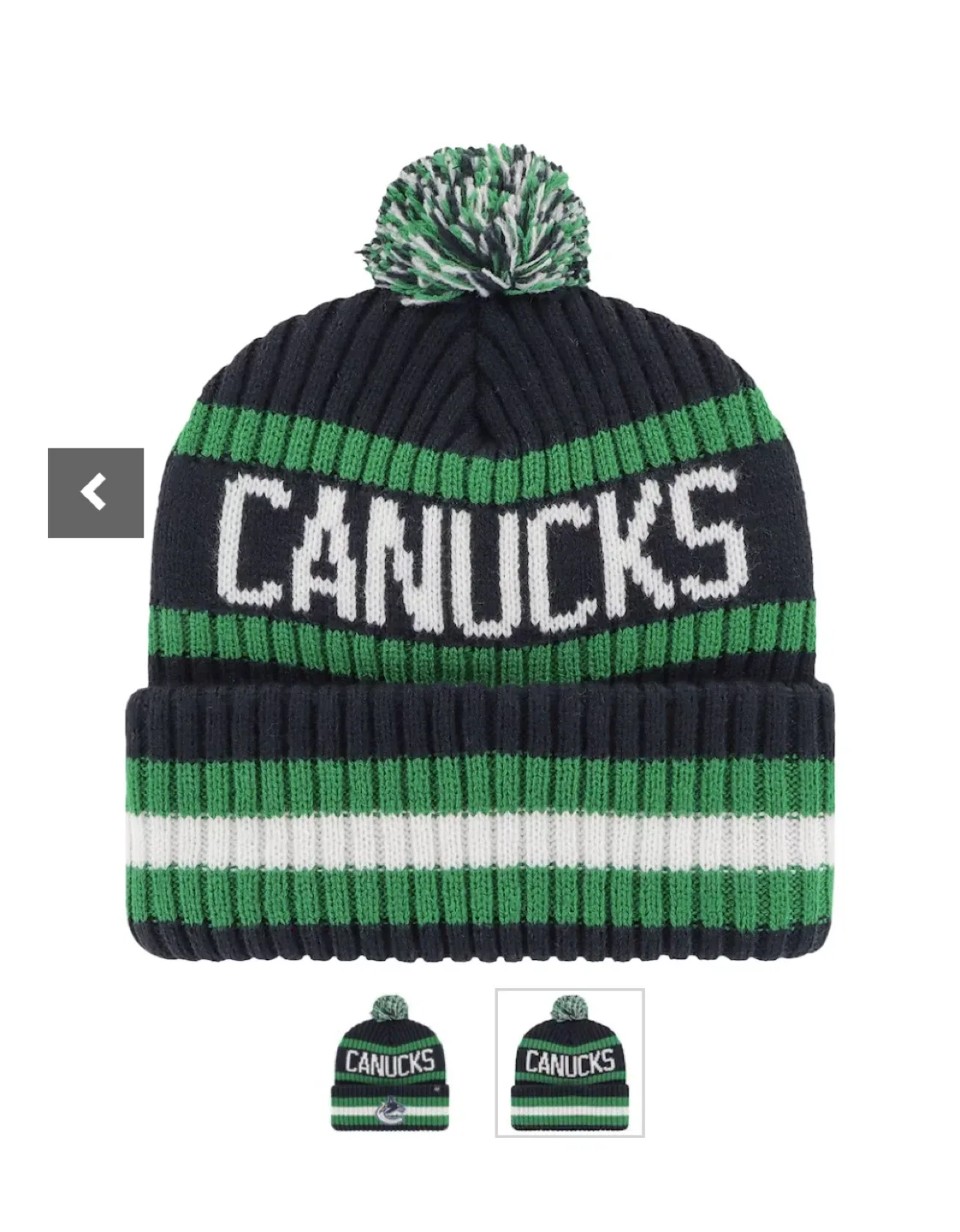 NHL Team Hats: Canucks, Flames, Canadiens, Predators, Capitals