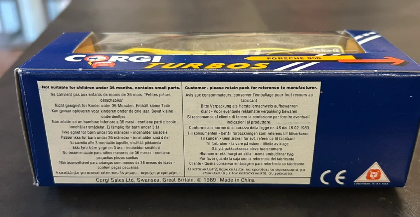Corgi Turbos - Porsche 956 - 7 Taka-Q - Yellow - Boxed image indicator(5)