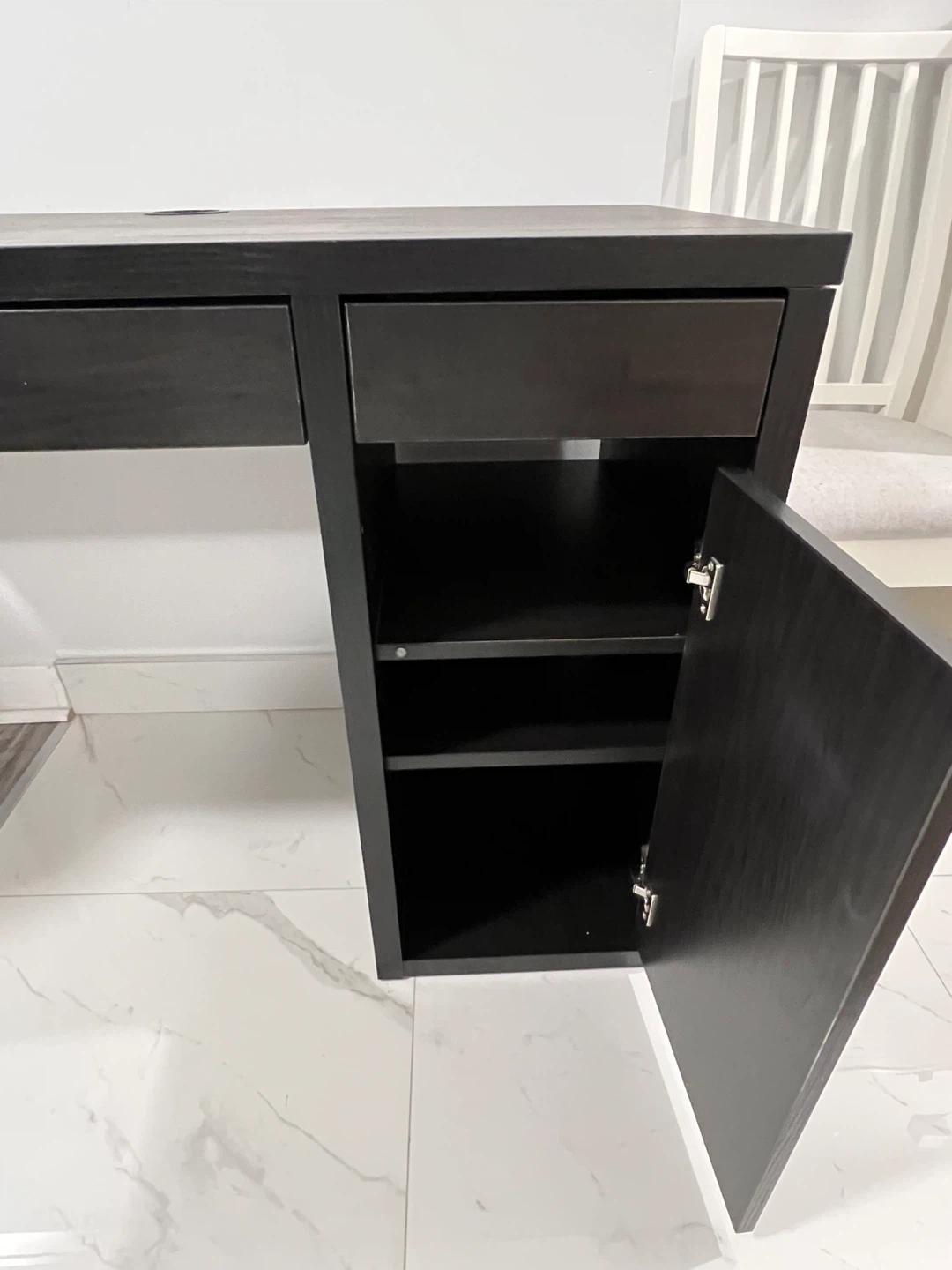 Dark Brown Desk with Storage - photo 2