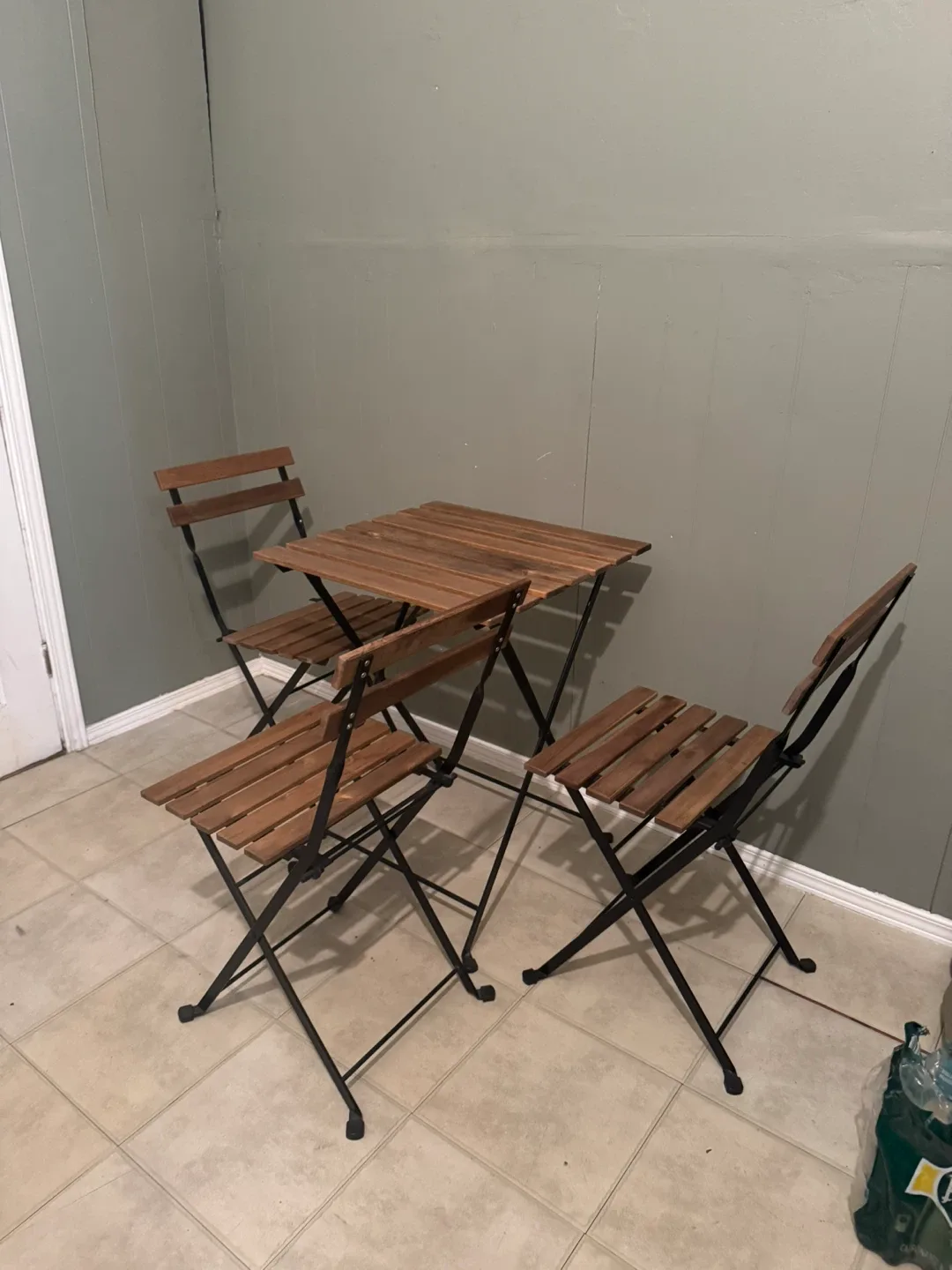 IKEA TÄRNÖ Bistro Set - Outdoor, Black/Light Brown