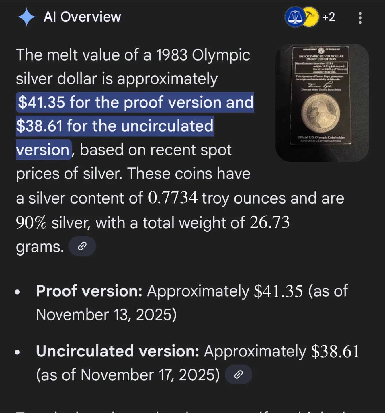 1983 Los Angeles XXIII Olympiad Silver Dollar Proof image indicator(5)