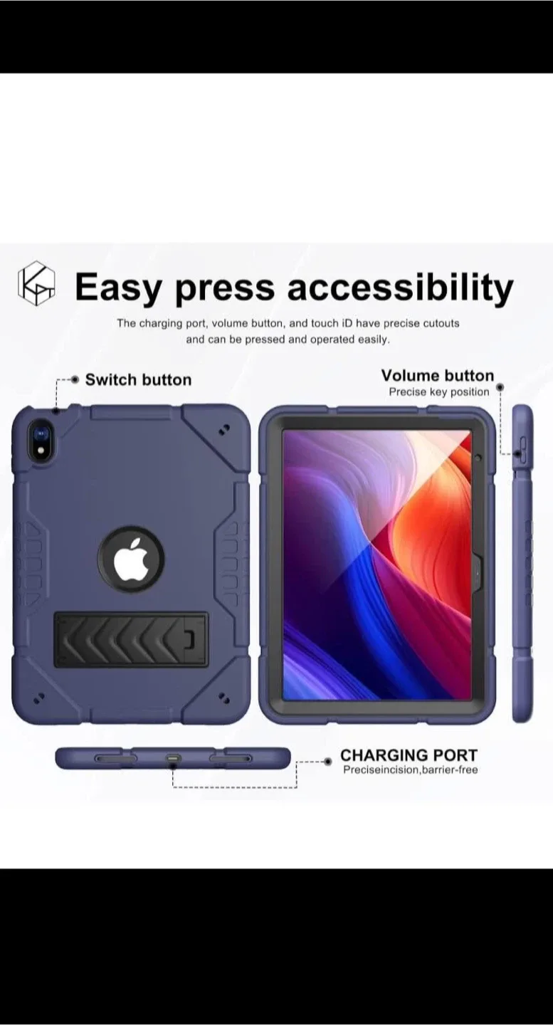 New iPad 10th Gen 10.9-inch Case - Blue/Pink image indicator(2)