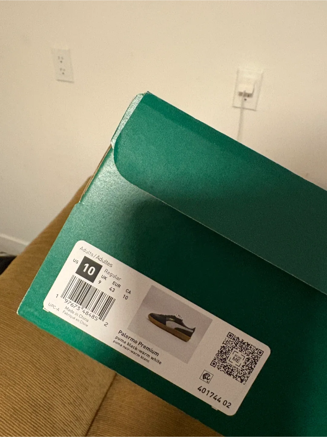 Puma Palermo Premium Black/White, Size 10