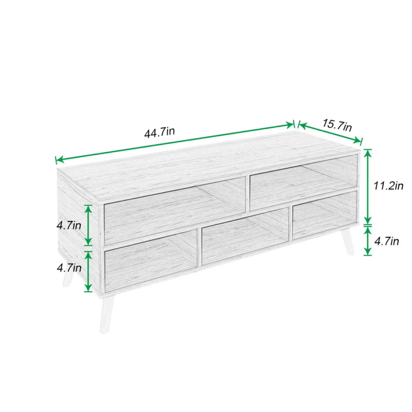 SogesGame TV stand, Rustic Brown image indicator(2)