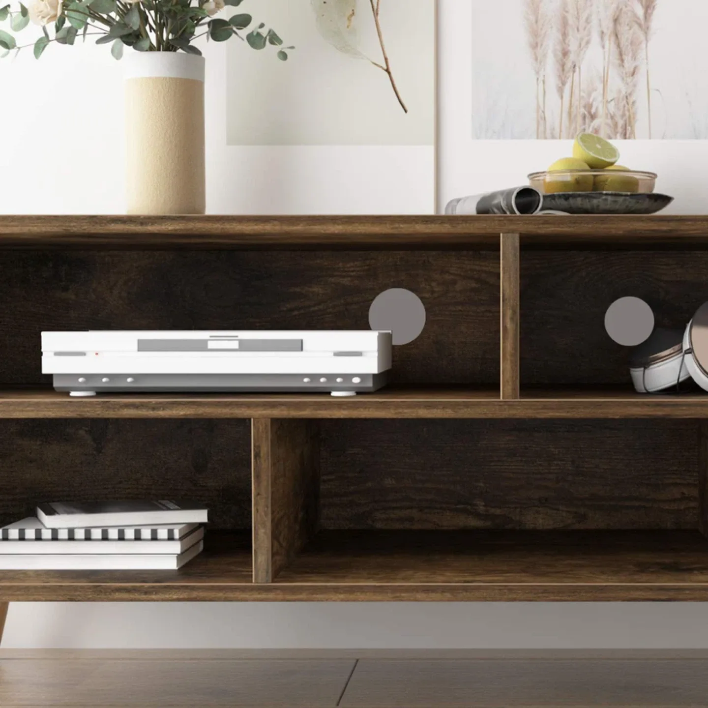 SogesGame TV stand, Rustic Brown image indicator(5)