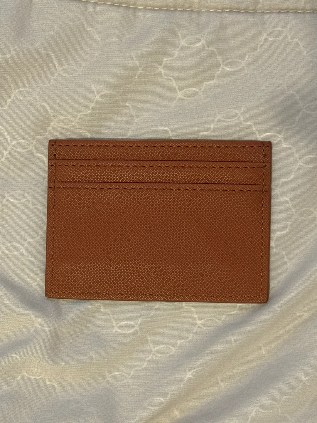Prada Saffiano Leather Card Holder - Brown - photo 3