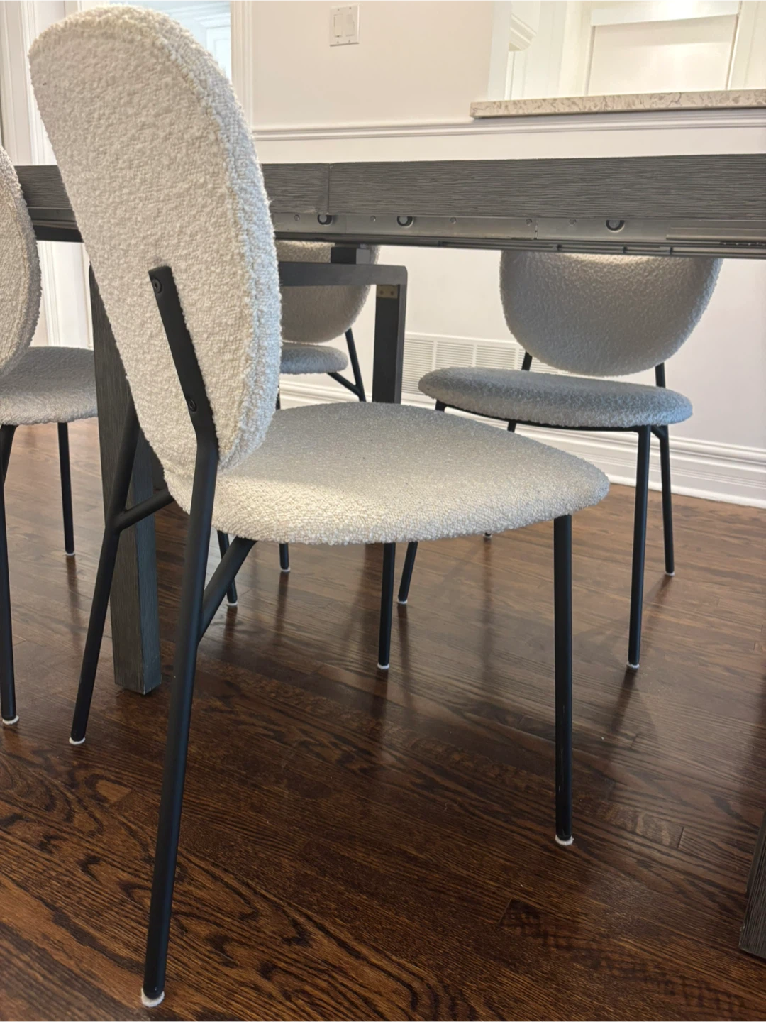 Set of 4 Dining Boucle Chairs - photo 4