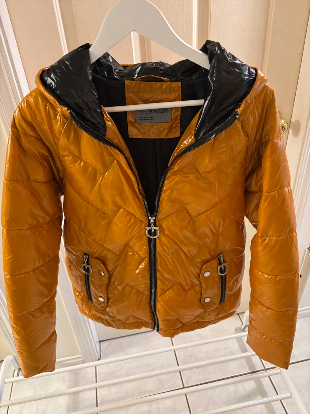 🧡 🖤 Vivid Orange Peel & Black - Size: M - photo 5