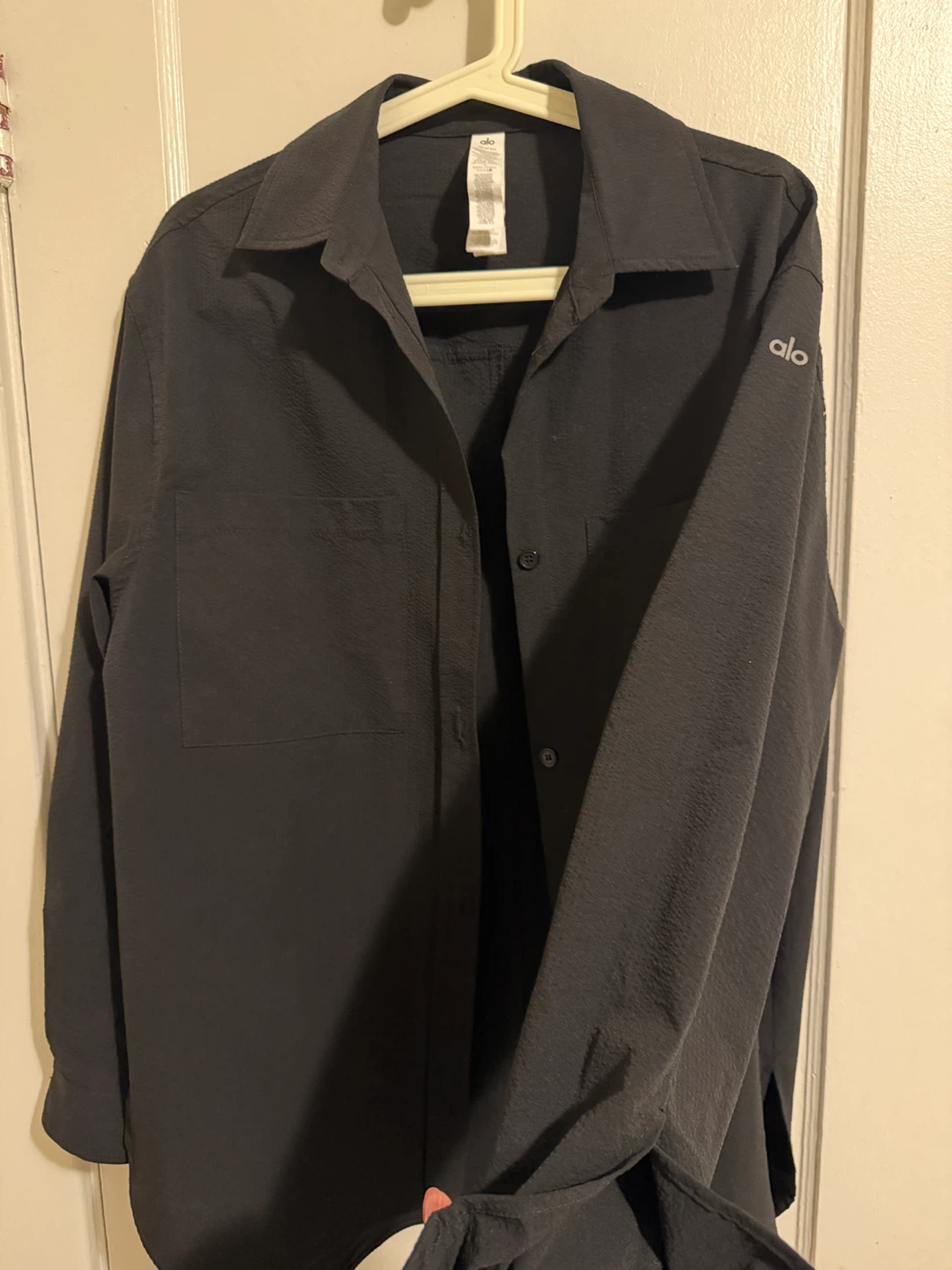 ALO Yoga style Black Button-Up Shirt - Size XS