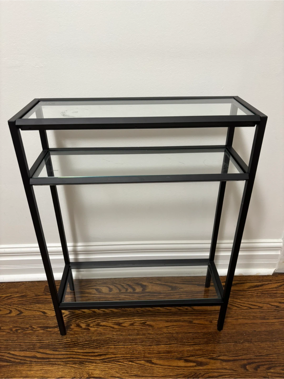 Black Metal & Glass Display Console - photo 4