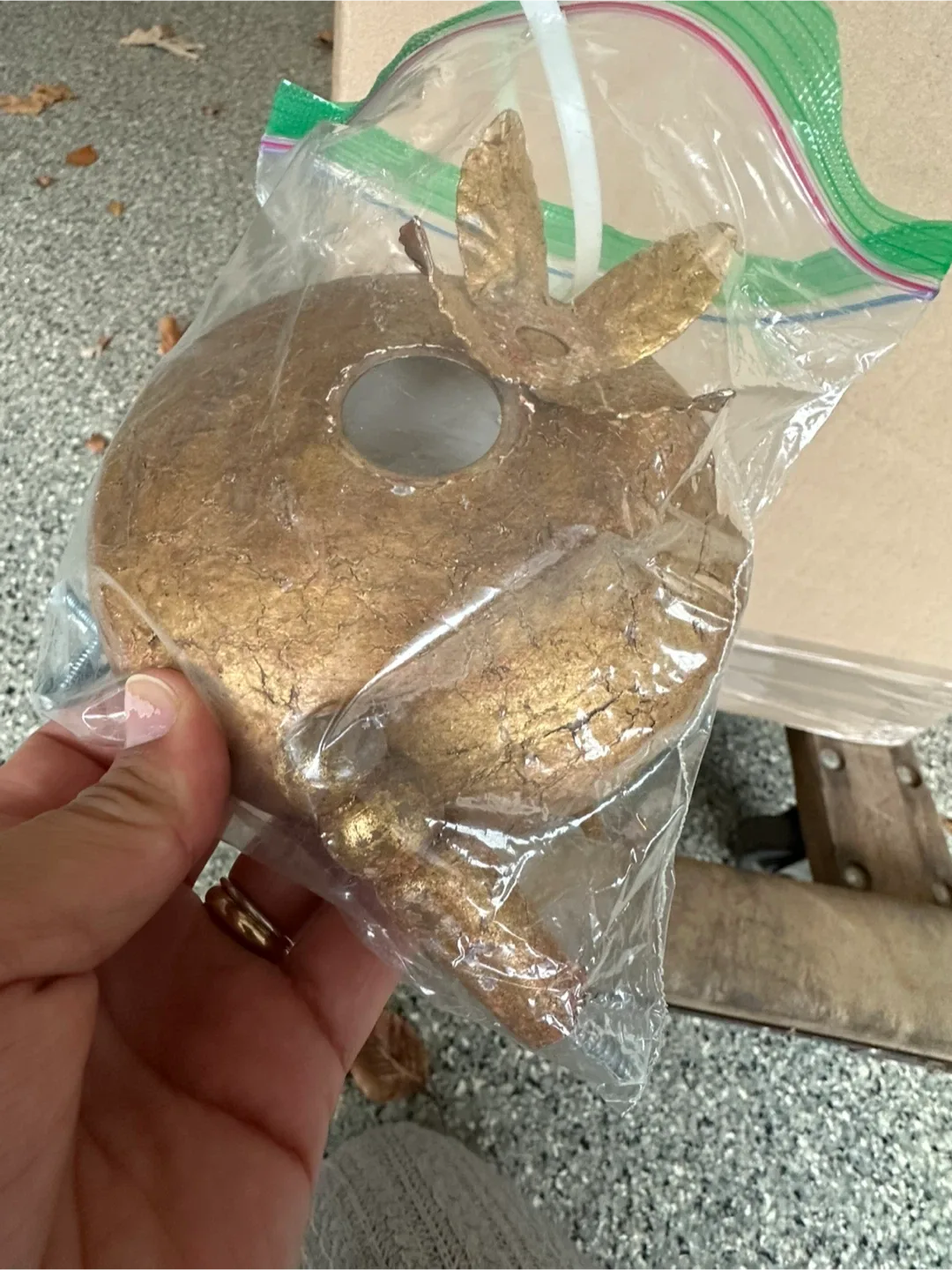 Antique Iron Chandelier, Black and Gold image indicator(10)