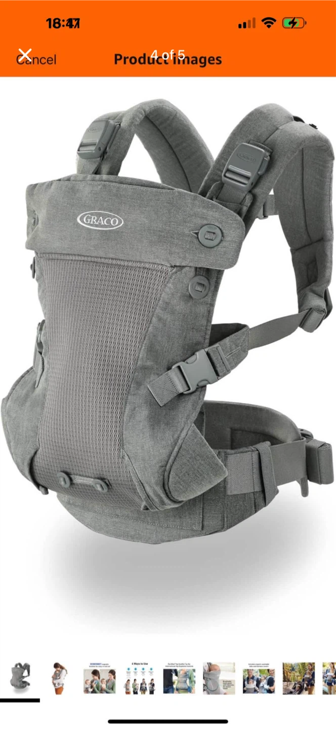 Graco Baby Carrier - Grey - photo 4