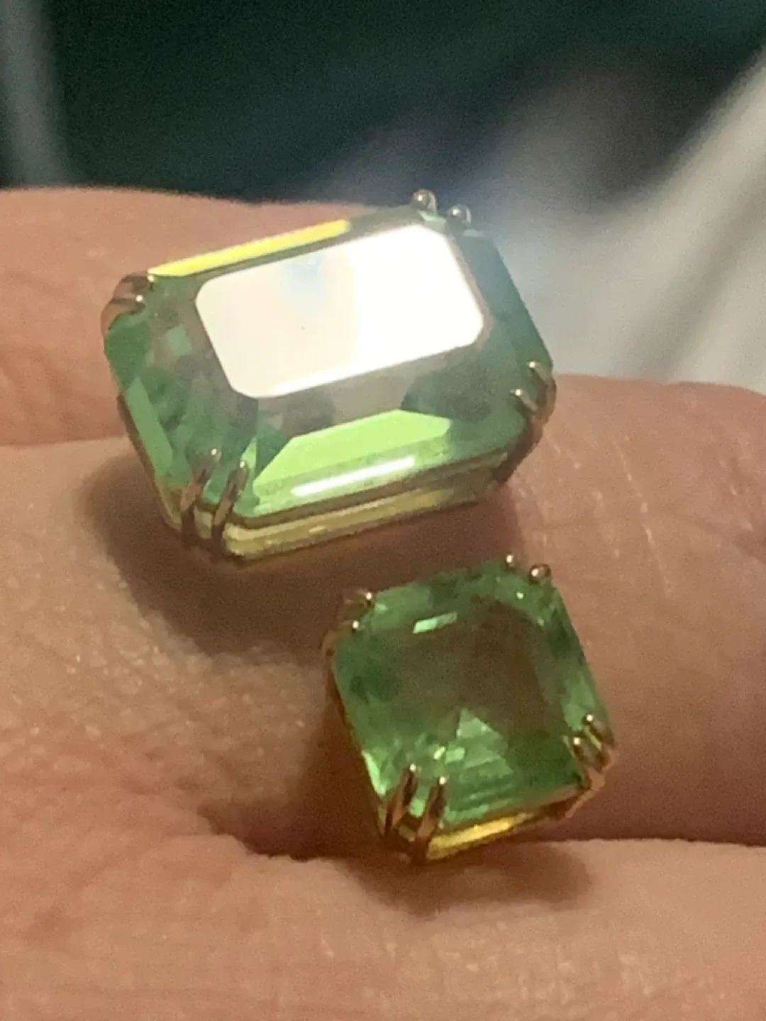 Swarovski Millenia Open Ring - Green, 18k Gold Plated