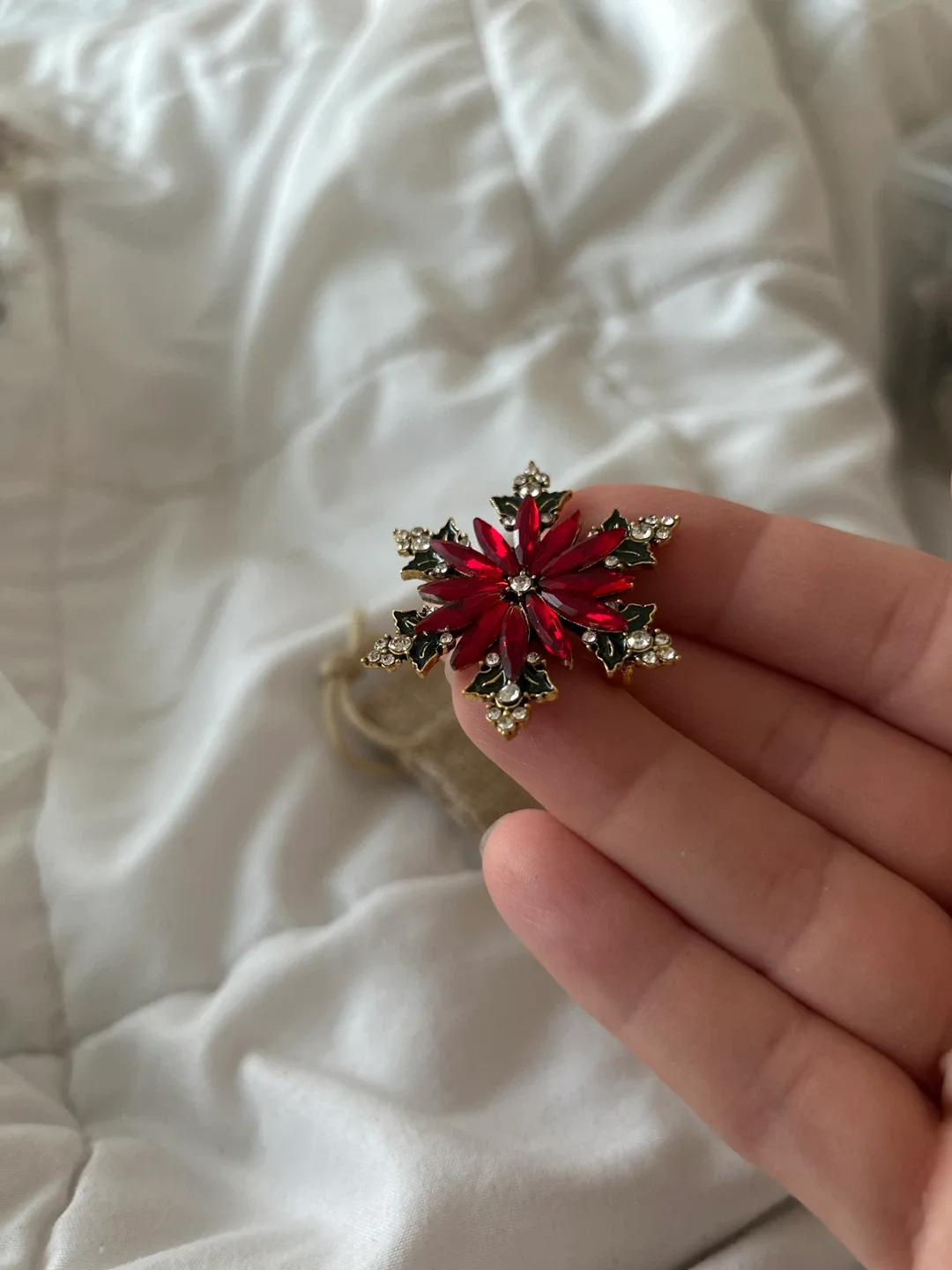 Red Snowflake Brooch image indicator(4)