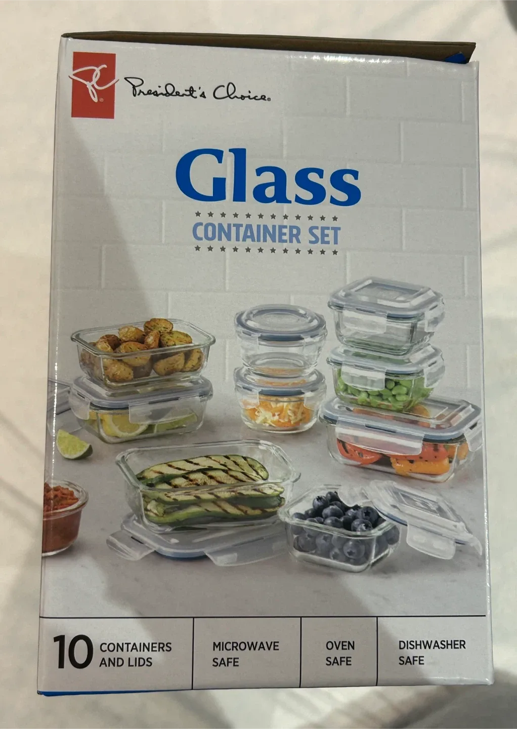 New 10pc PC Glass Storage Containers w/ Locking Lids image indicator(2)