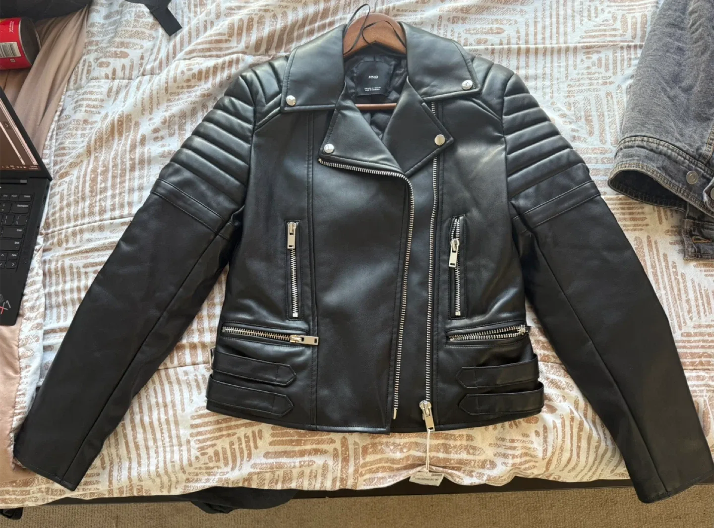 Brand New Faux Mango Leather Jacket