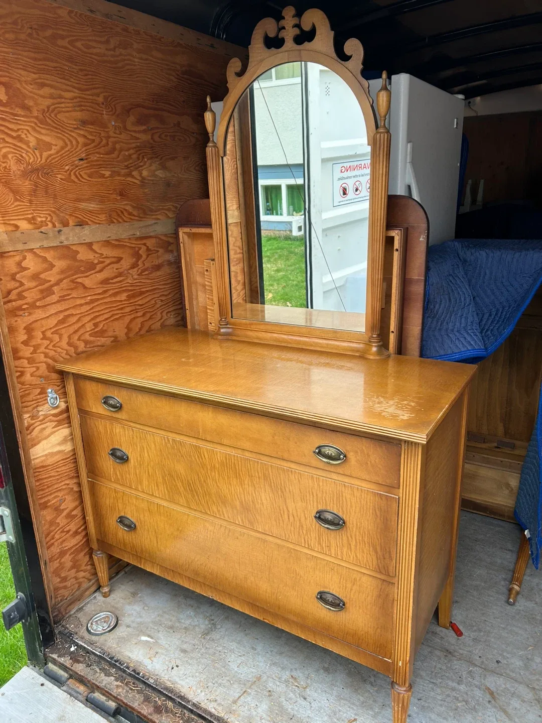 Vintage North American Furniture Dresser with Mirror