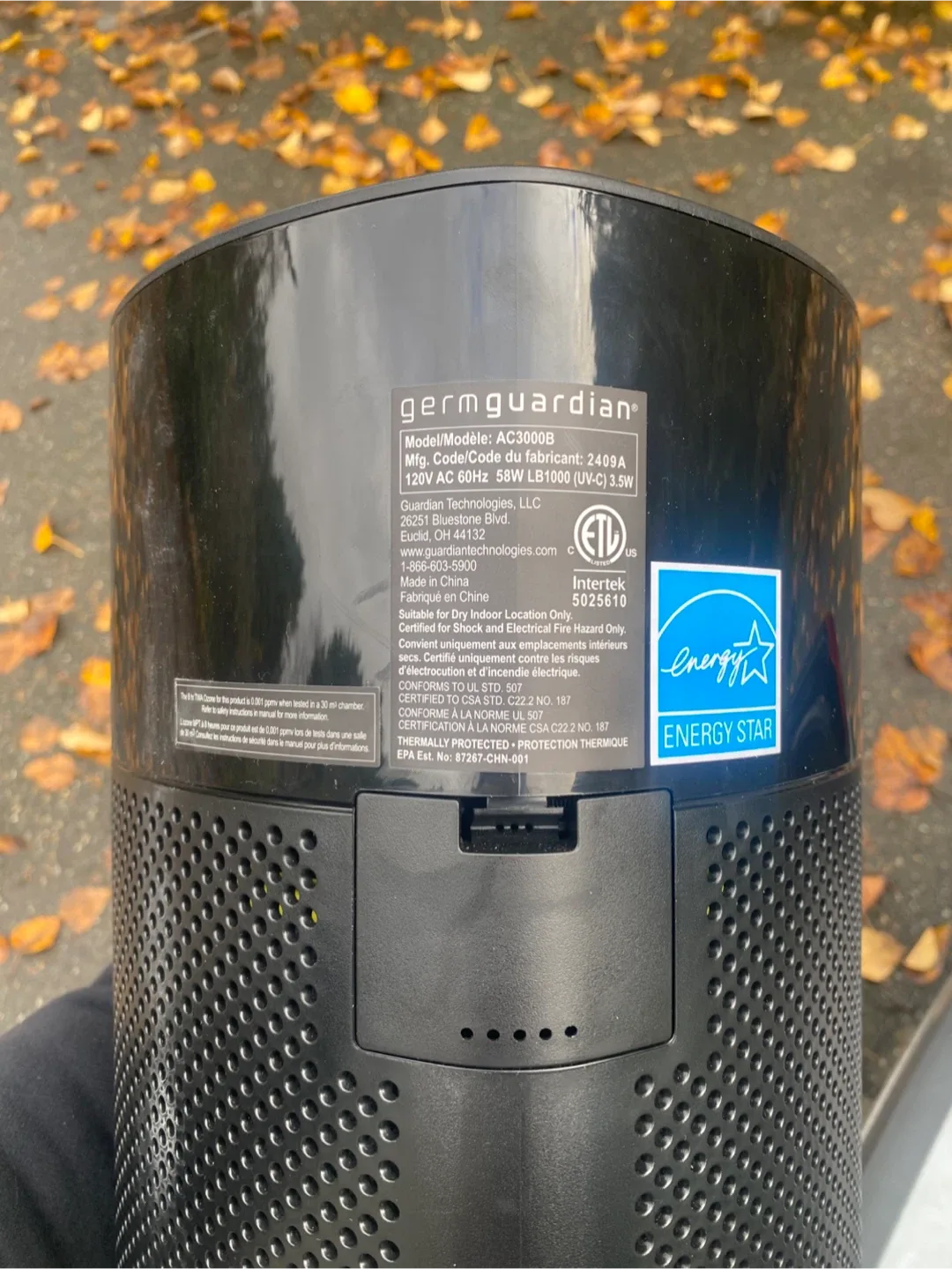 Germ Guardian AC3000B Air Purifier image indicator(3)