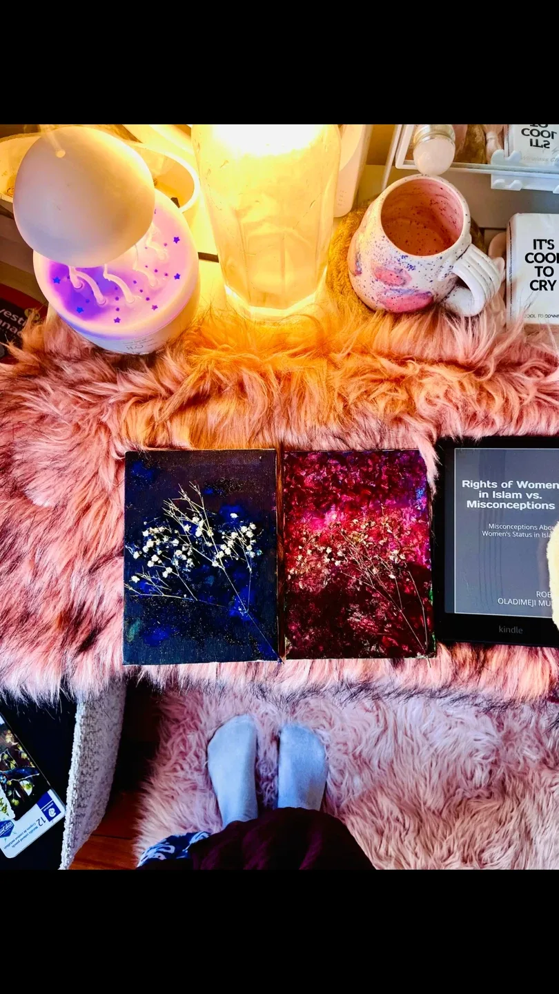 Original Floral Glitter Art Paintings image indicator(3)