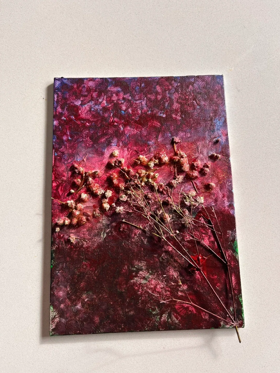 Original Floral Glitter Art Paintings image indicator(6)