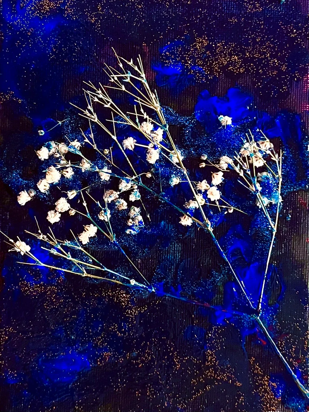 Original Floral Glitter Art Paintings image indicator(4)