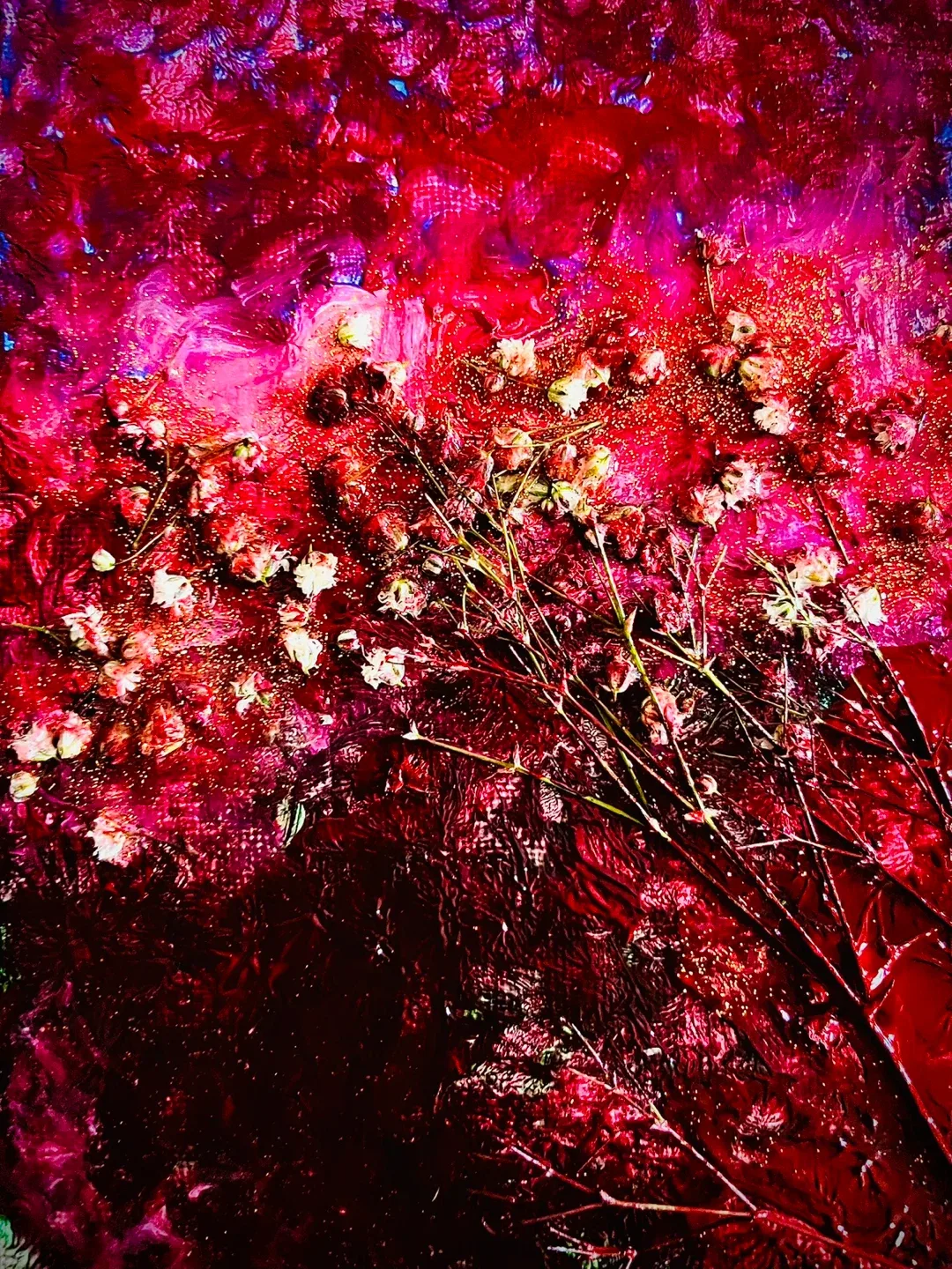 Original Floral Glitter Art Paintings image indicator(5)