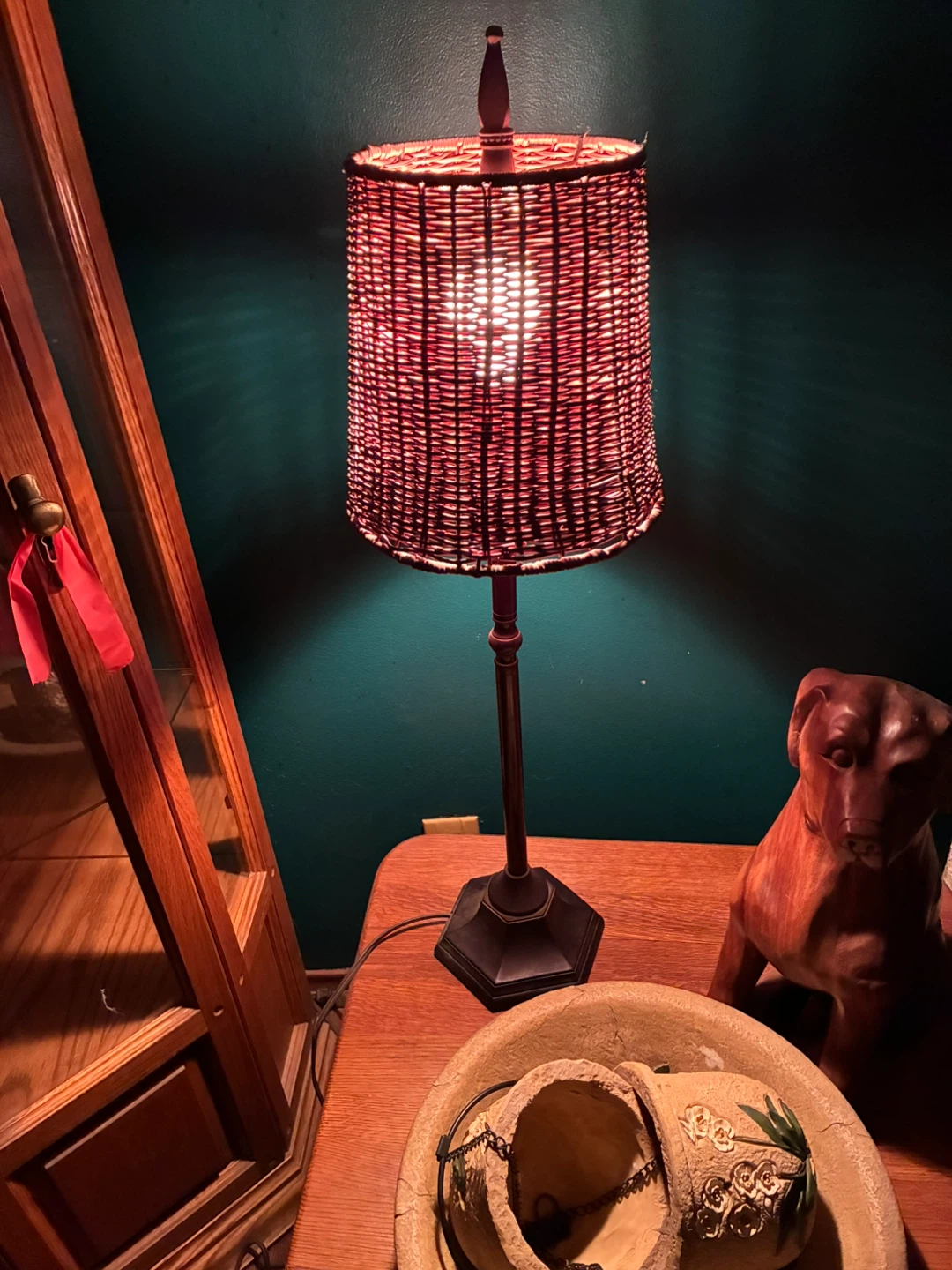 Wicker Table Lamp