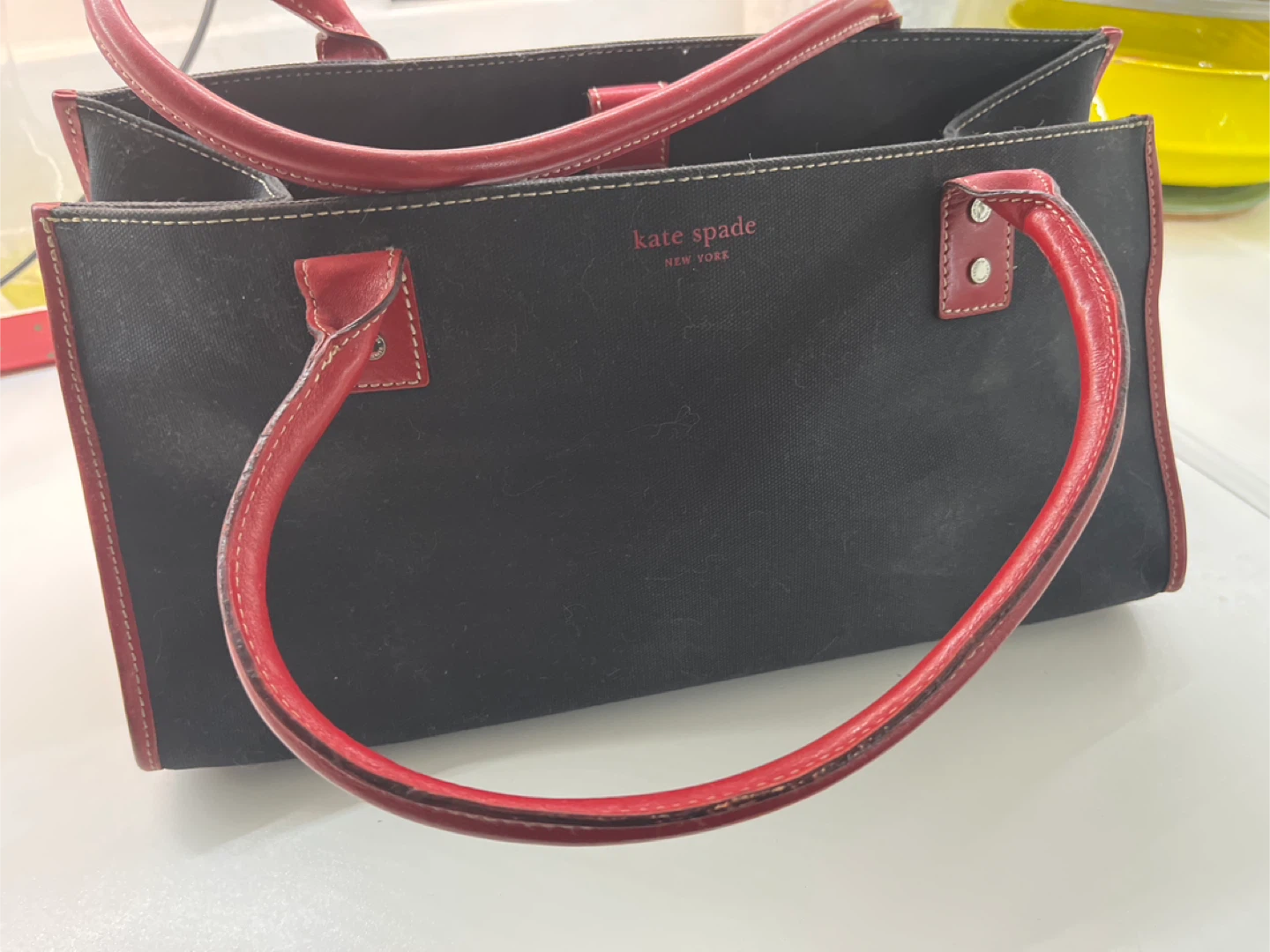 Kate Spade Black & Red Tote Bag