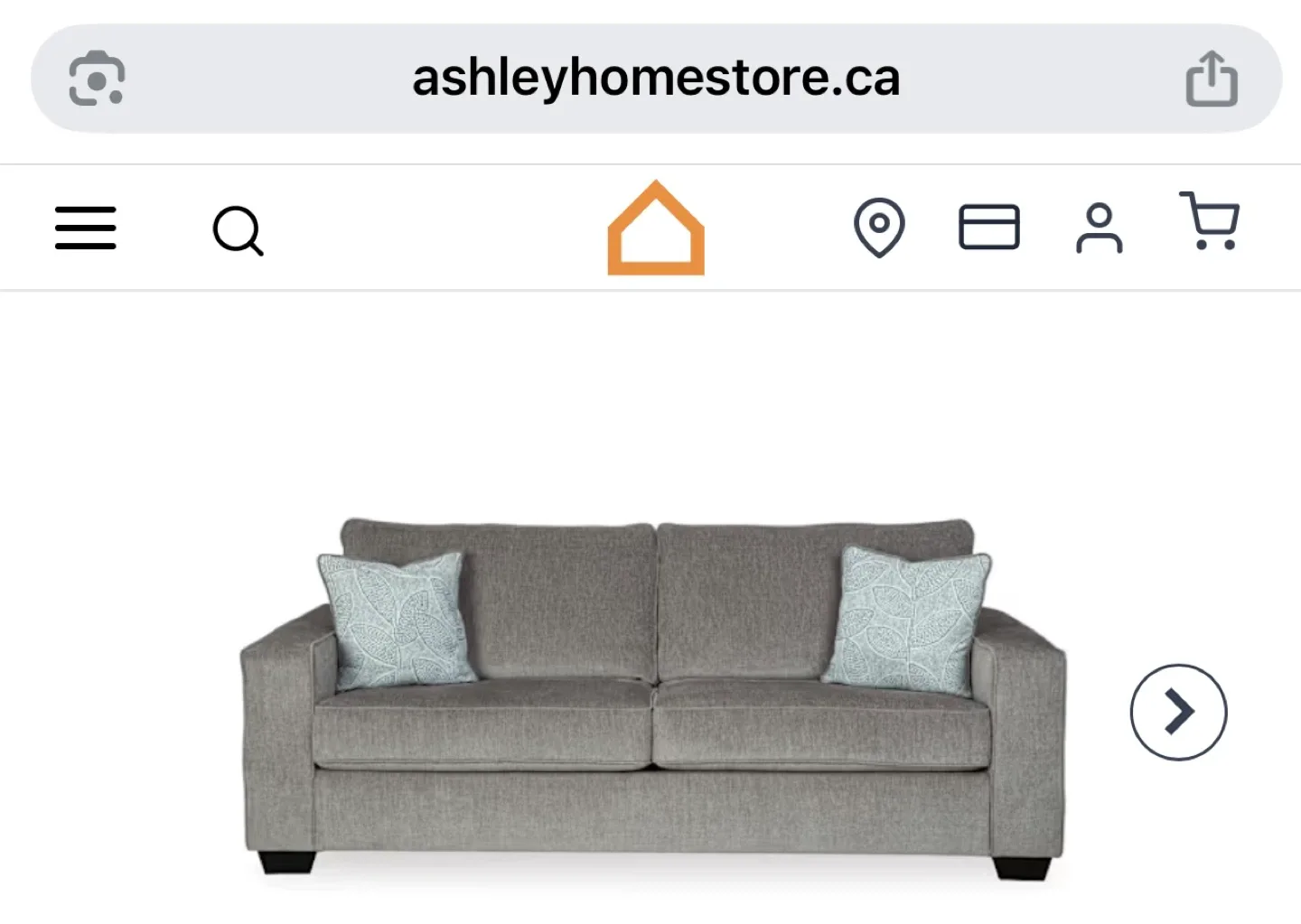 Ashley Furniture Gray Sofa image indicator(3)