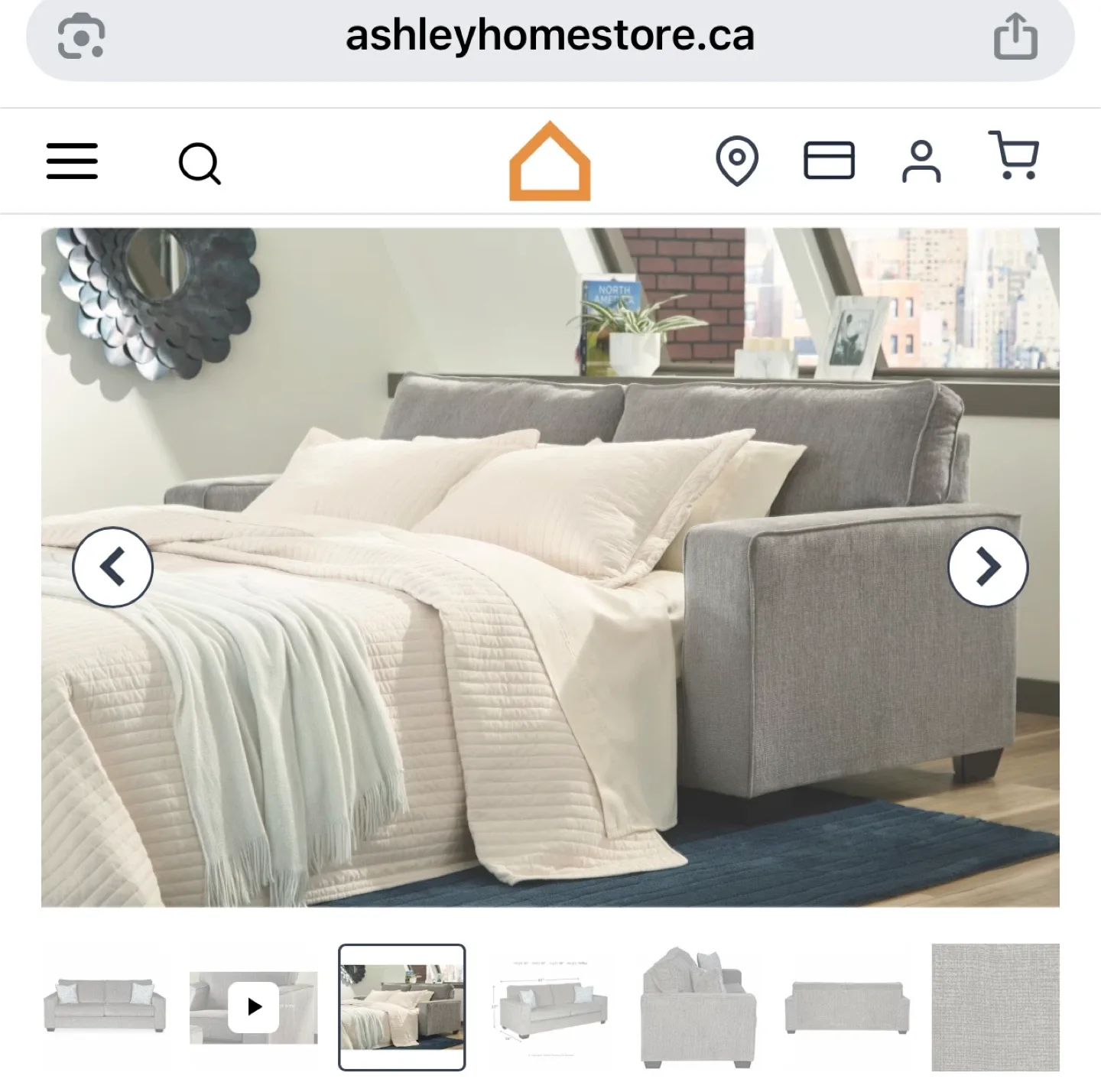 Ashley Furniture Gray Sofa image indicator(2)