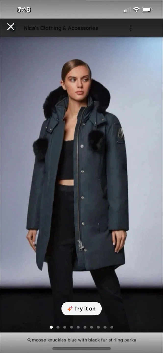 Moose Knuckles Stirling Parka - Blue, M/M