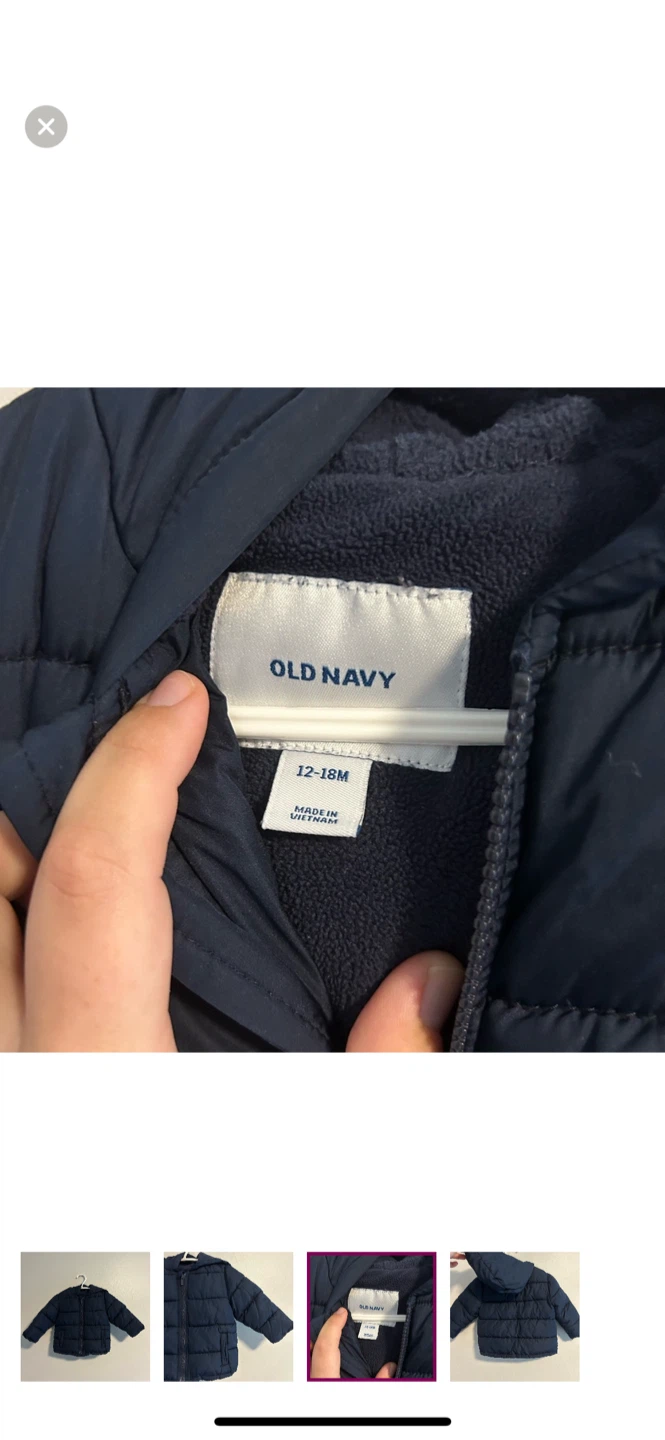 Old Navy Puffer Jacket - Size 12-18M - photo 3